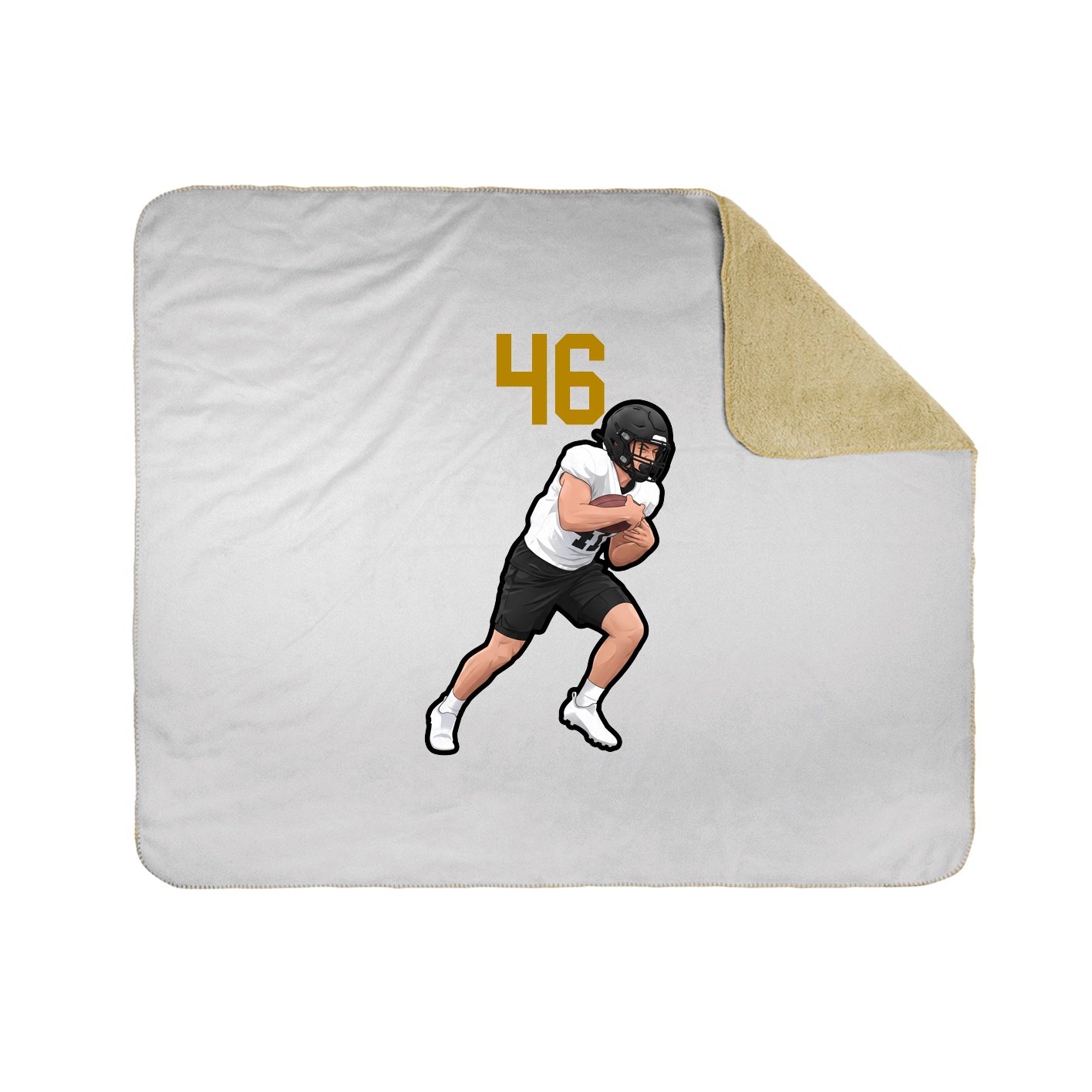 Throw Blanket — Number Top in White