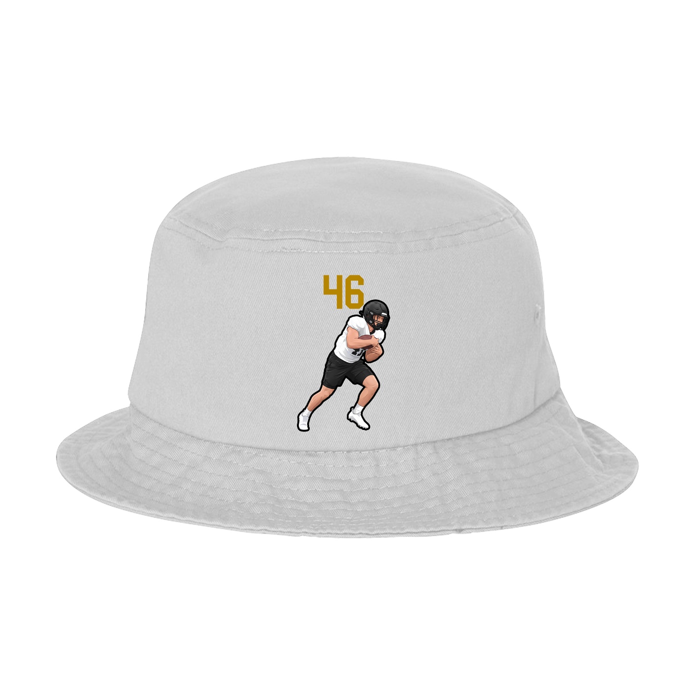 Bucket Cap — Number Top in White