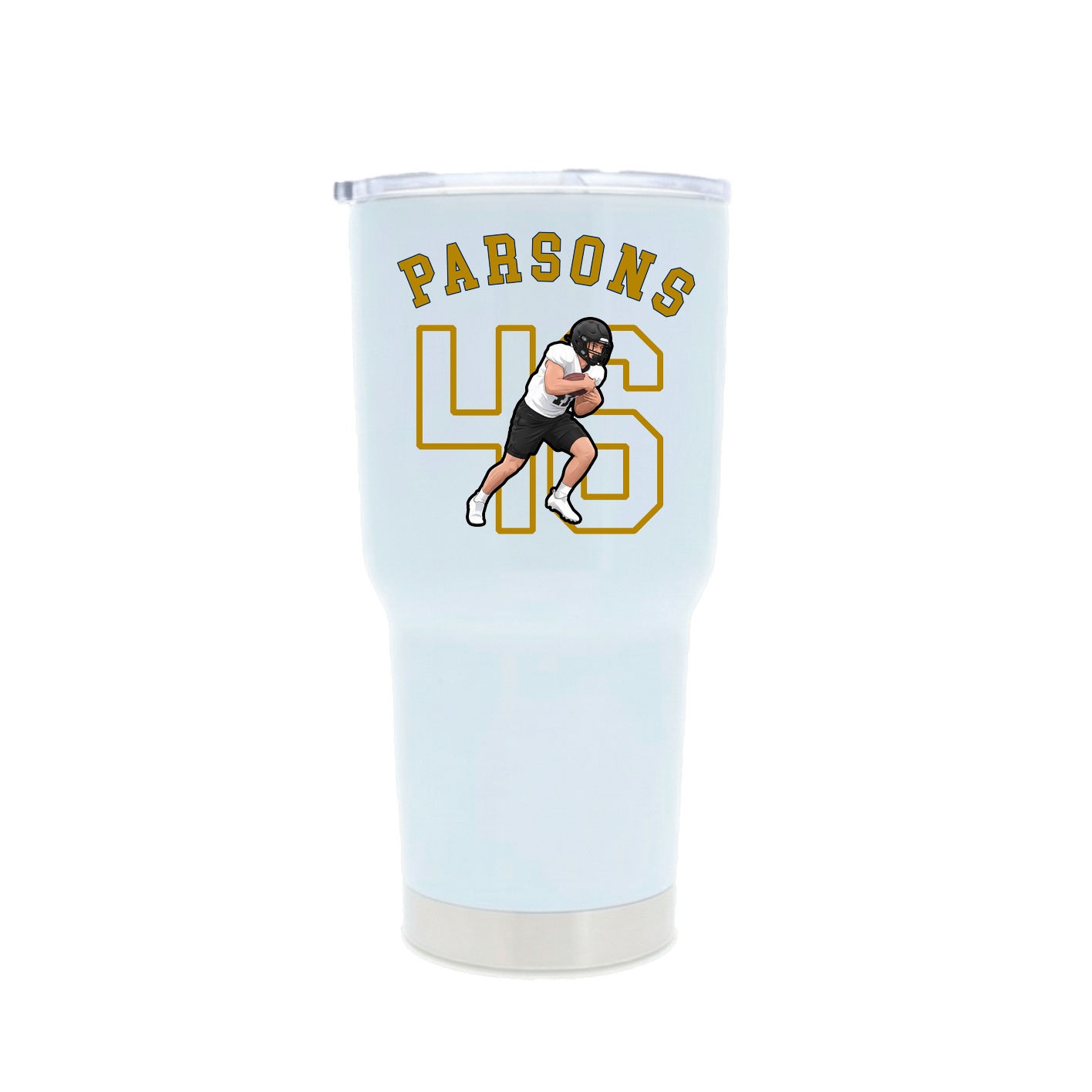 30oz Stainless Steel Tumbler — Shirsey Arch in White