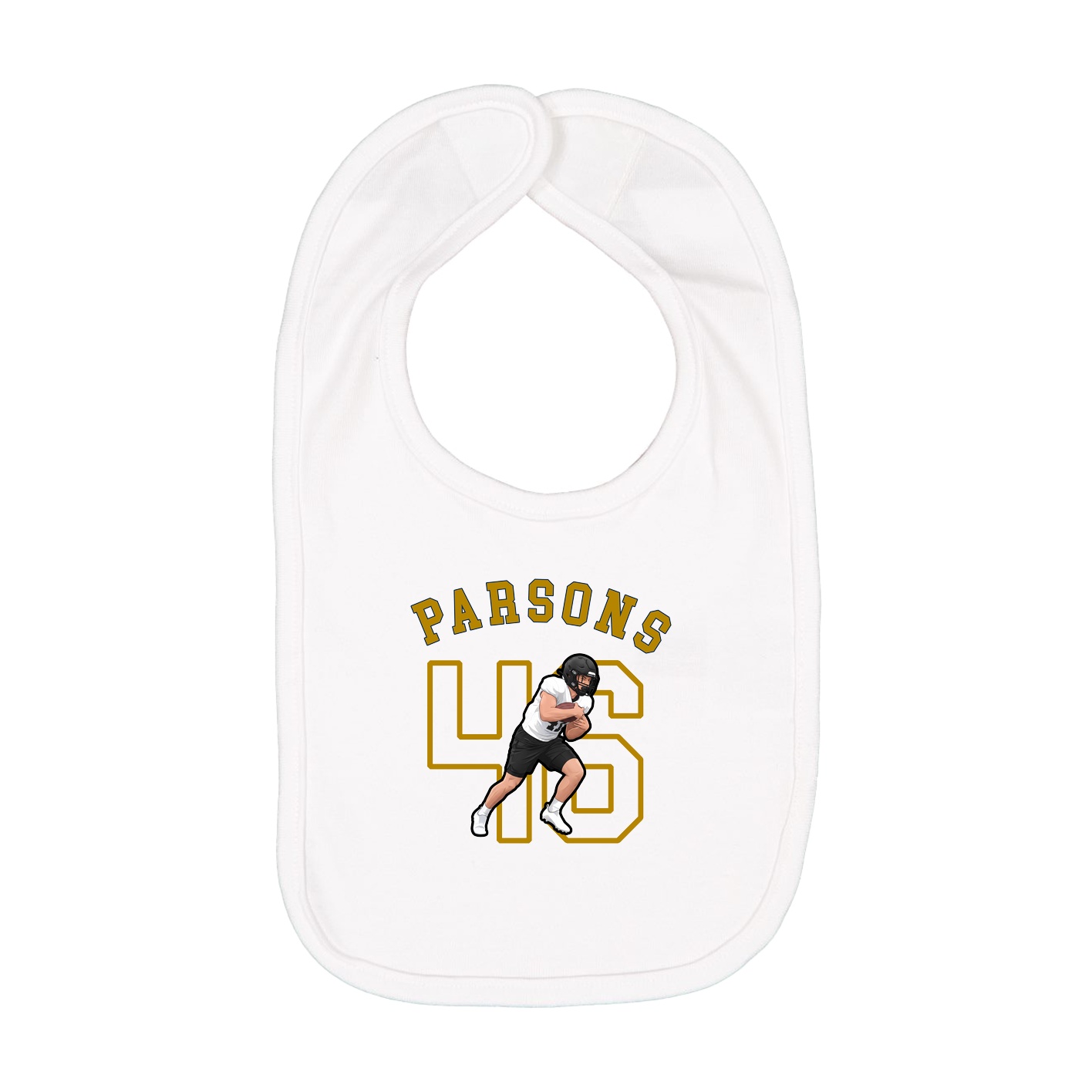 Infant Bib — Shirsey Arch in White