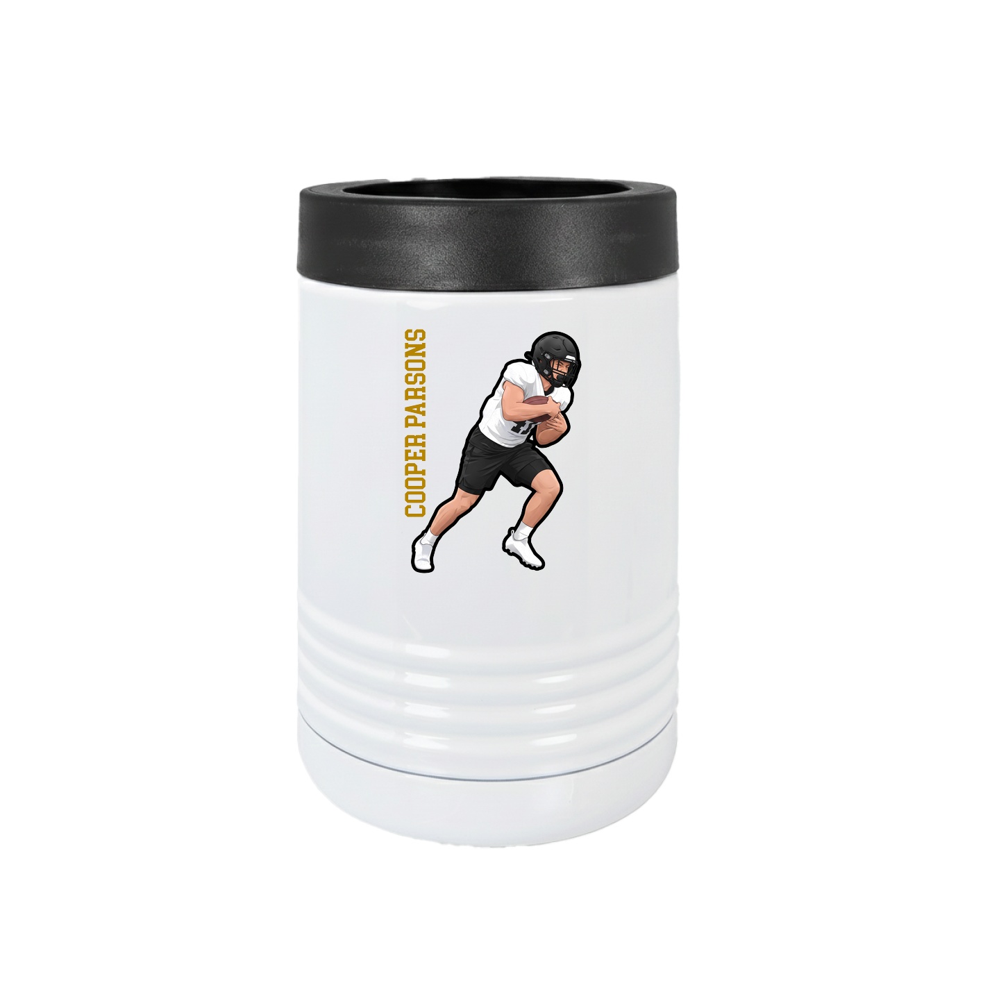 Beverage Holder — Name Vertical in White