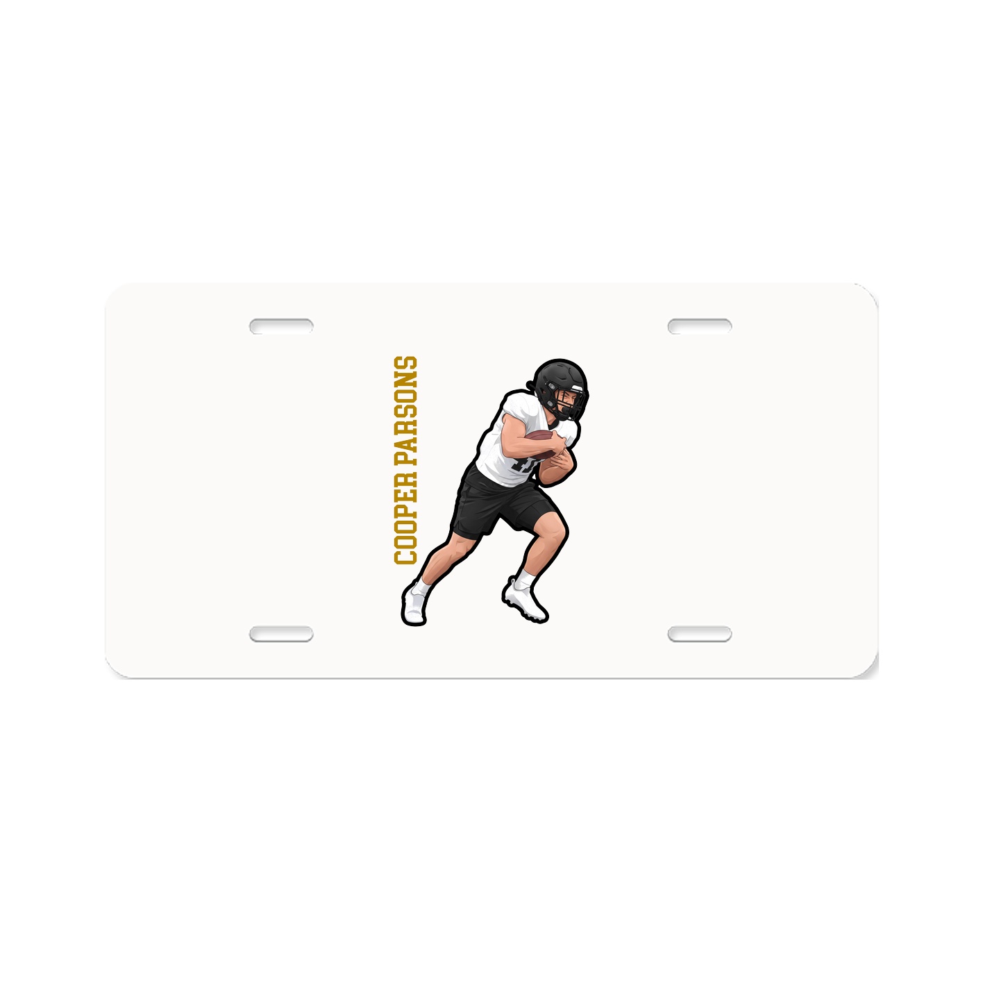 License Plate — Name Vertical in Classic