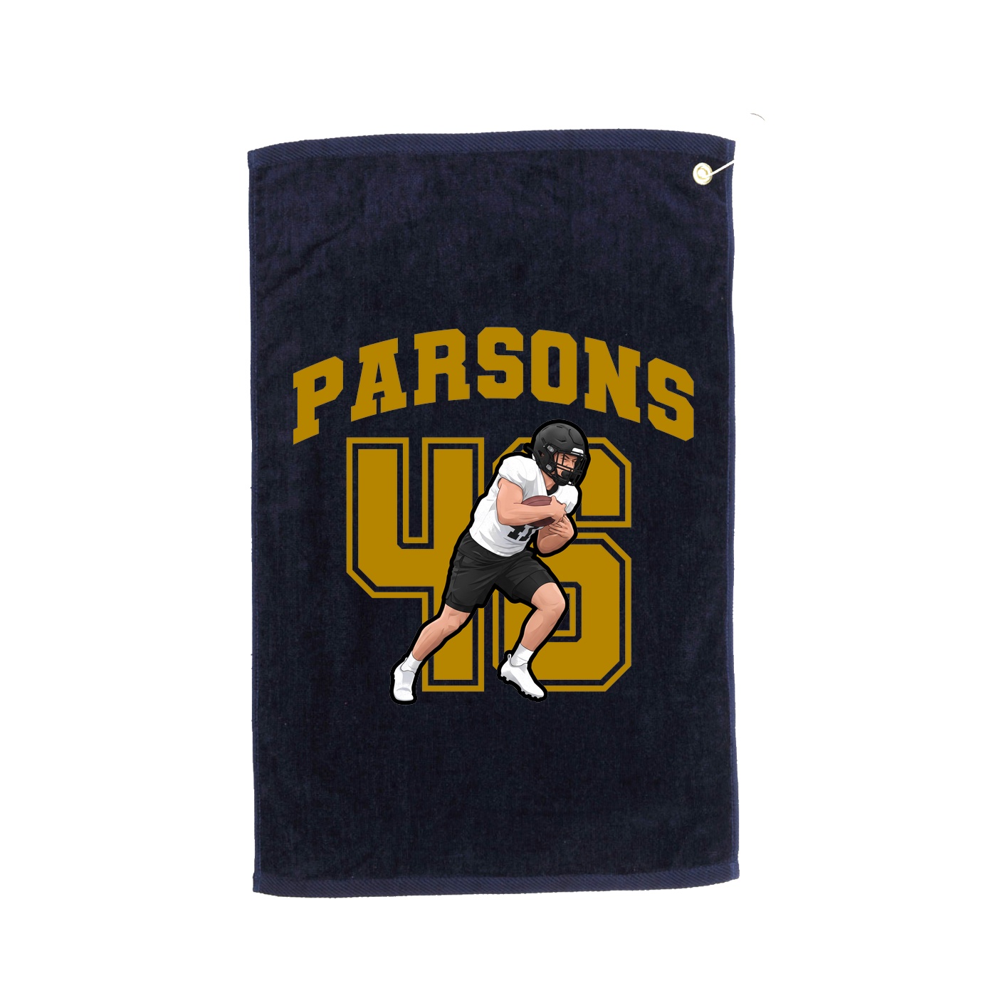 Golf Towel — Number in Navy