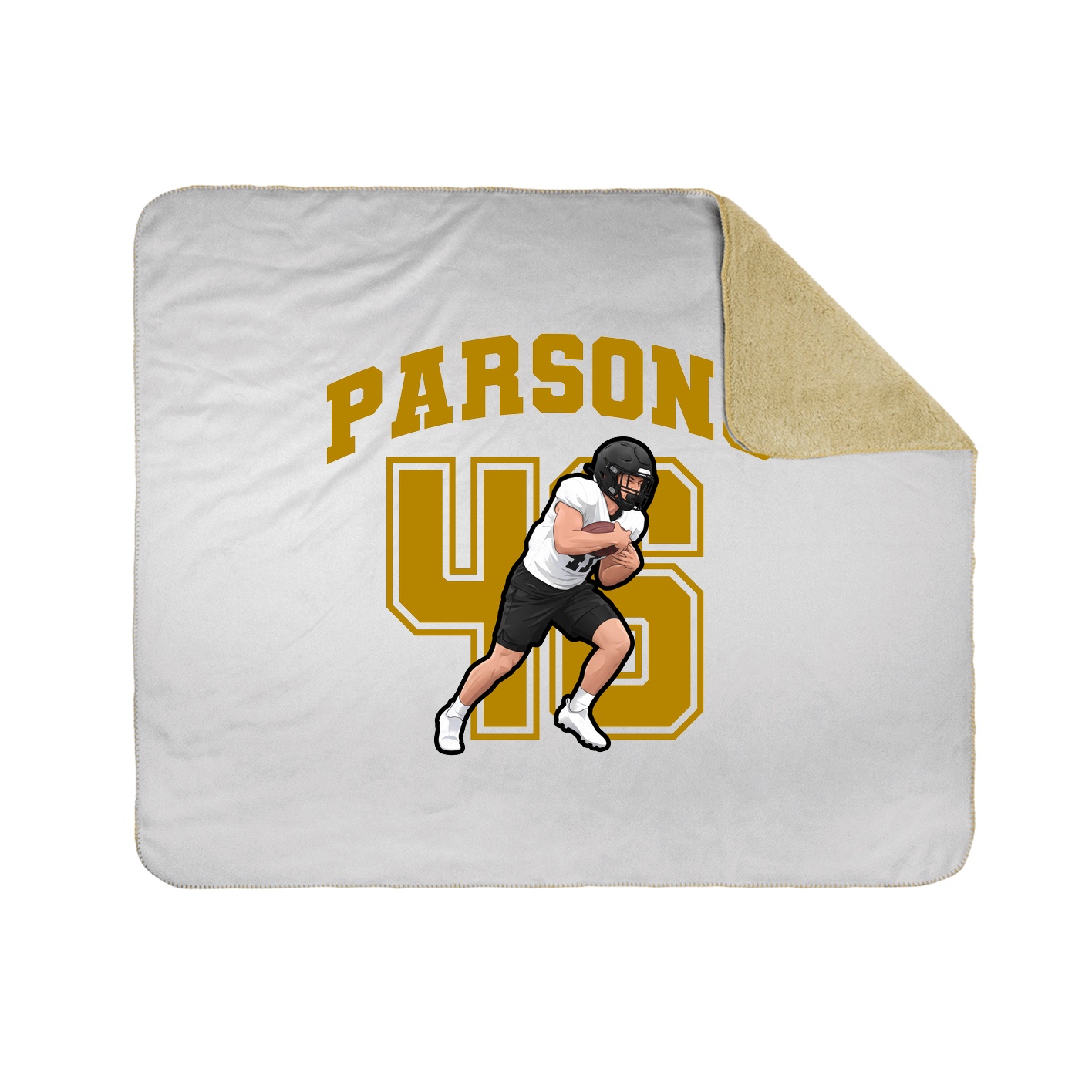 Throw Blanket — Number in White