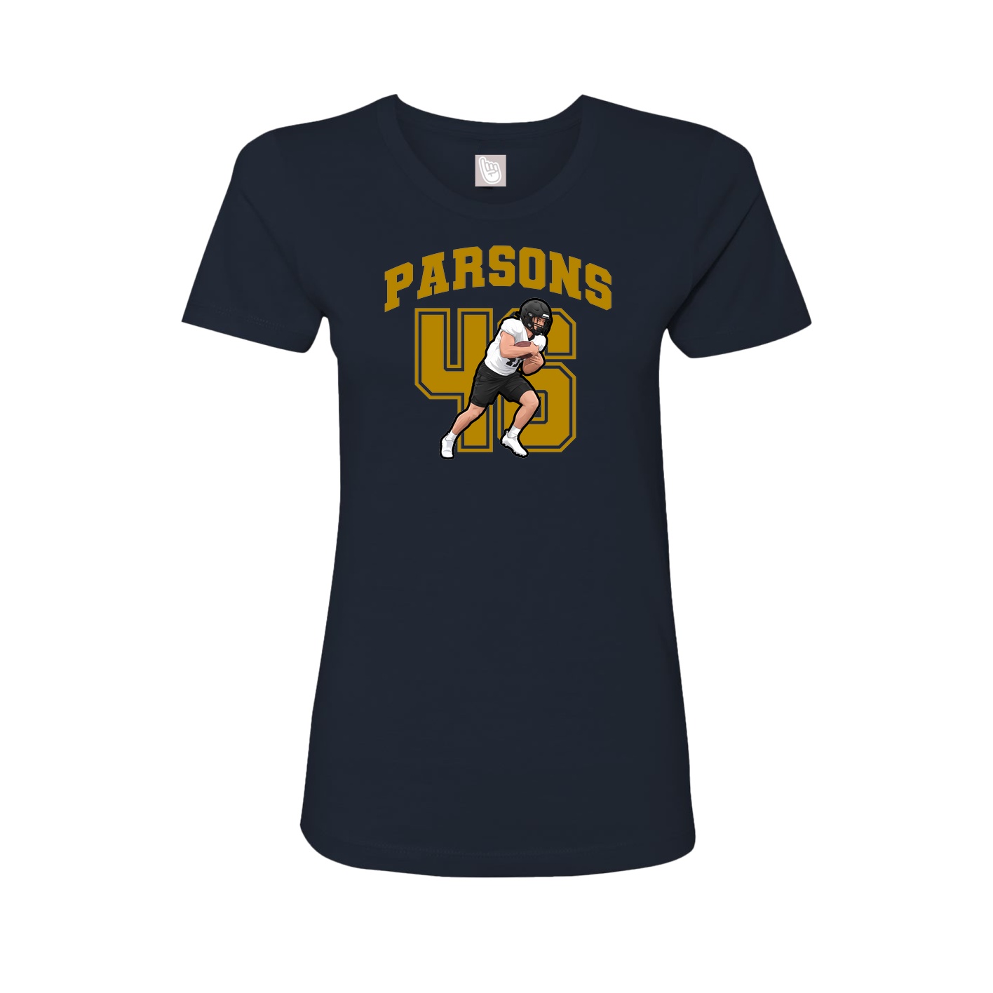 Fitted Women's Tee — Number in Navy