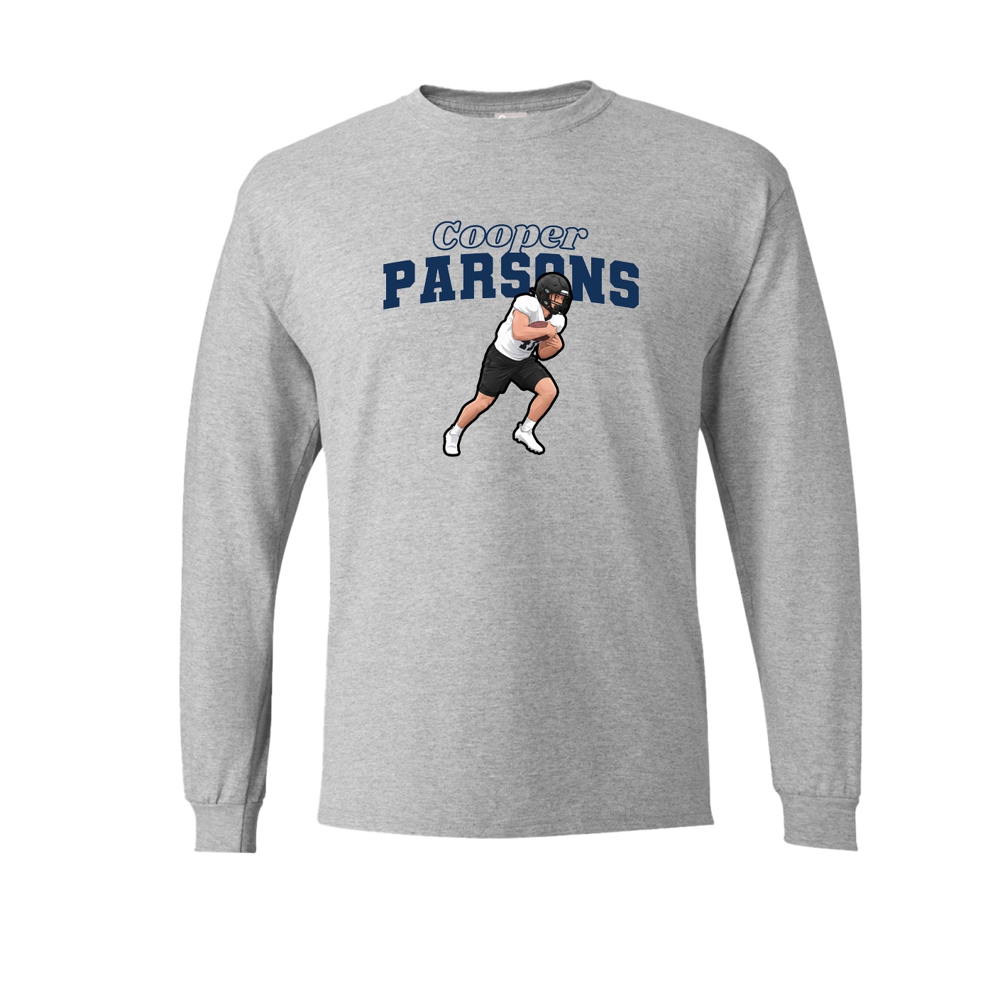 Long Sleeve Tee — Name Arch in Grey
