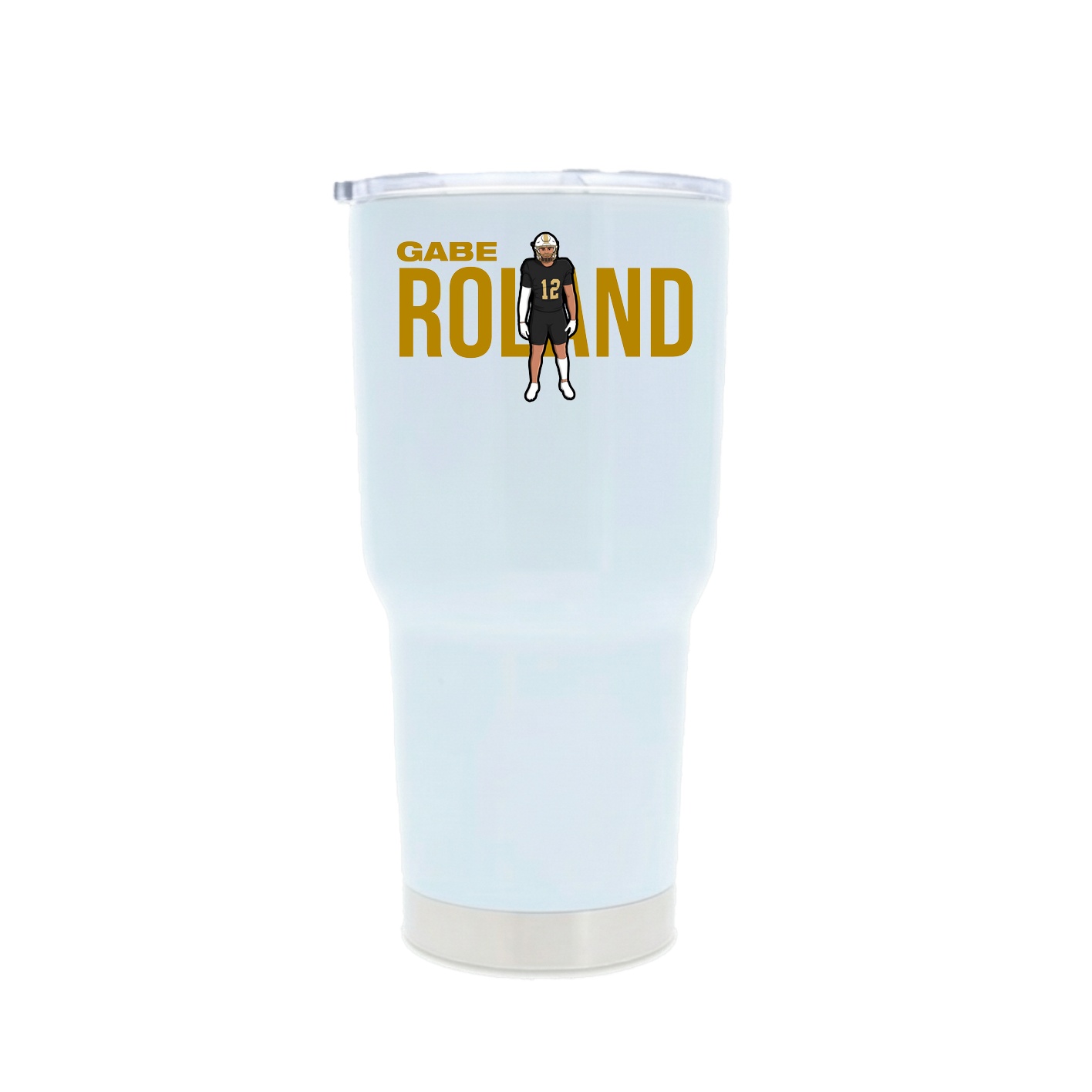 30oz Stainless Steel Tumbler — Player Name in White