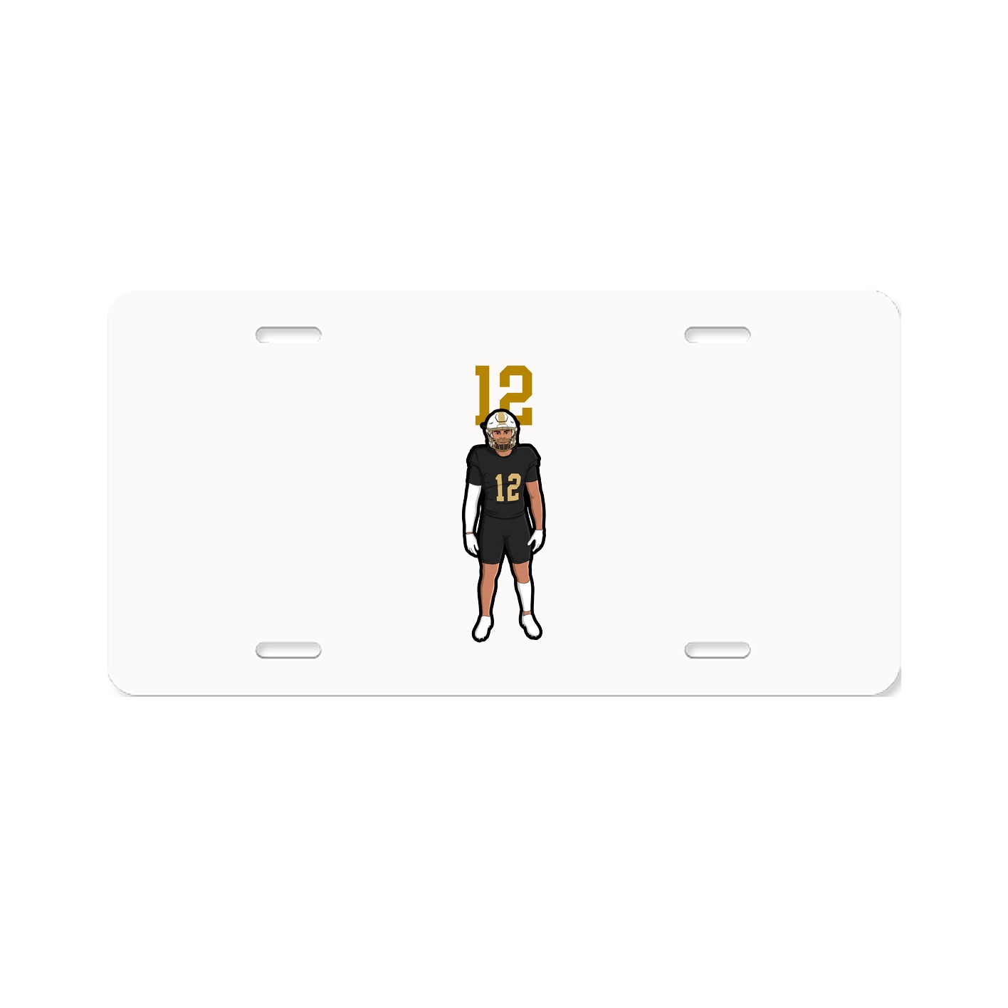 License Plate — Number Top in Classic