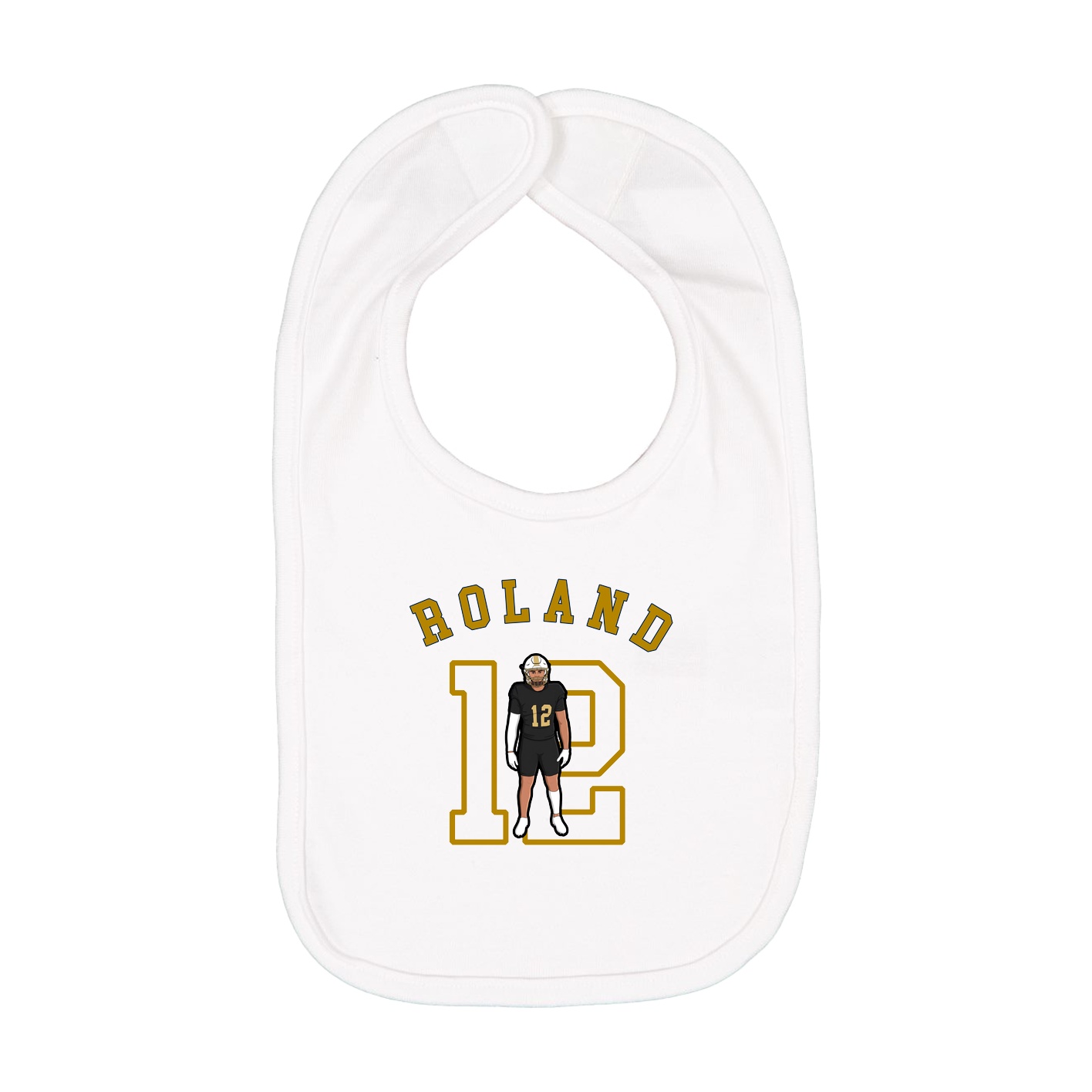 Infant Bib — Shirsey Arch in White