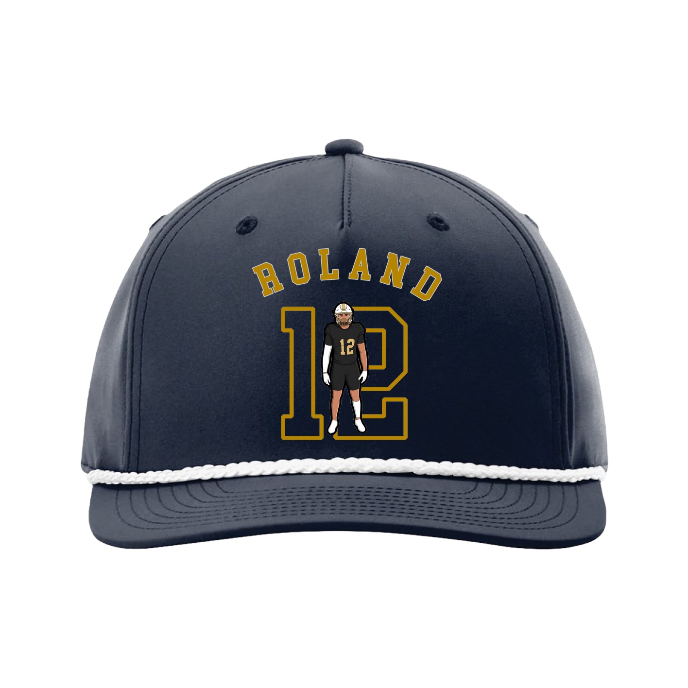 Five-Panel Classic Rope Cap — Shirsey Arch in Navy