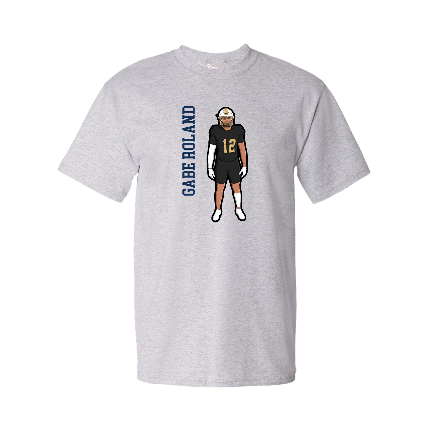 Tee — Name Vertical in Grey