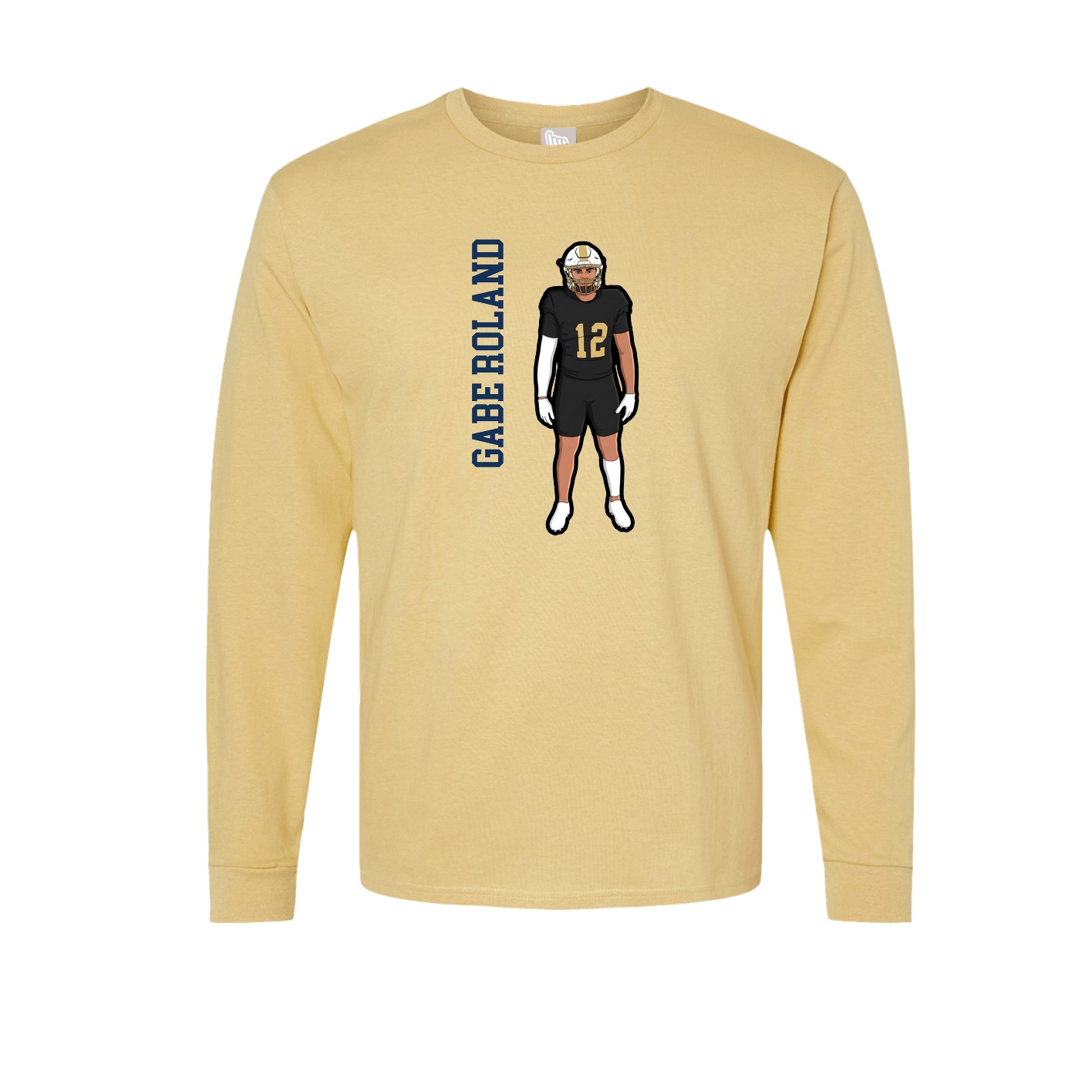 Long Sleeve Tee — Name Vertical in Vegas Gold