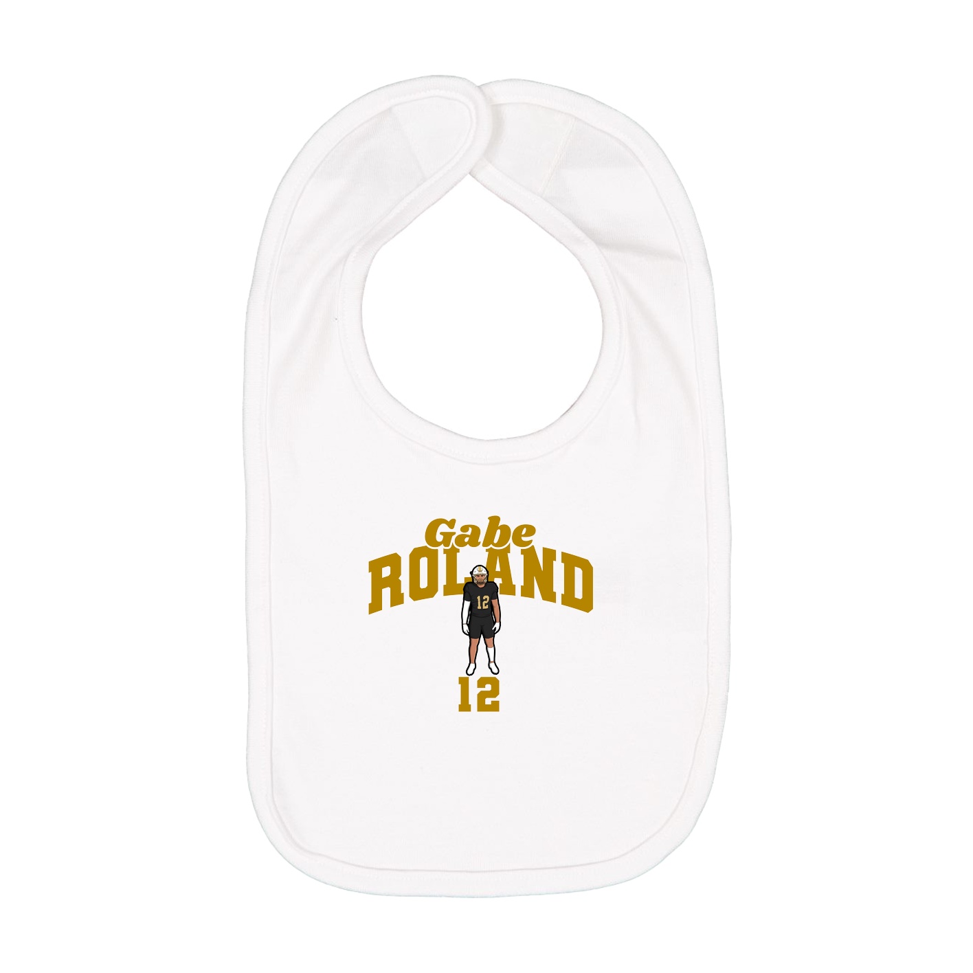 Infant Bib — Signature Arch in White