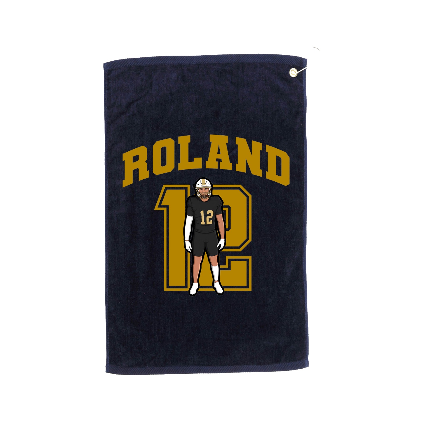Golf Towel — Number in Navy