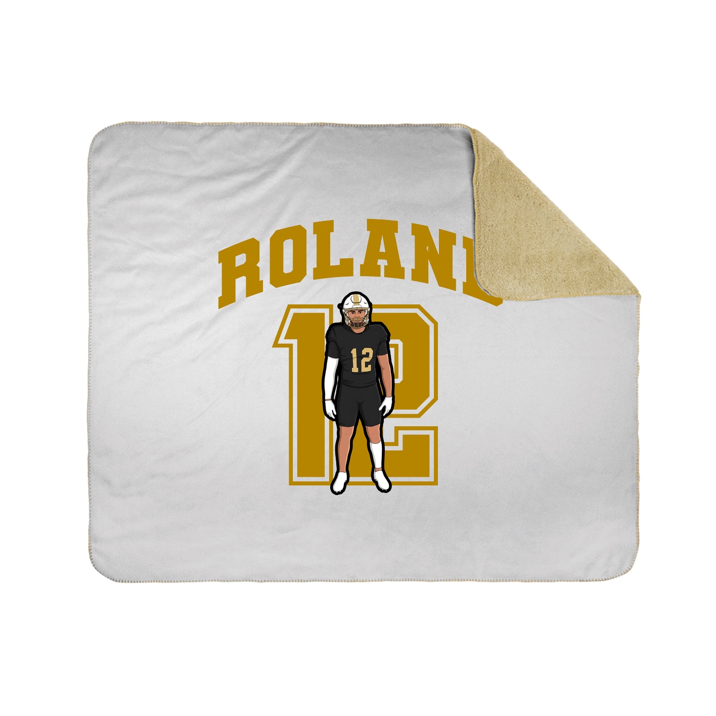 Throw Blanket — Number in White