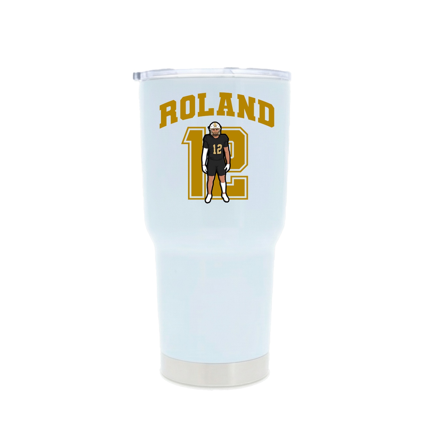 30oz Stainless Steel Tumbler — Number in White