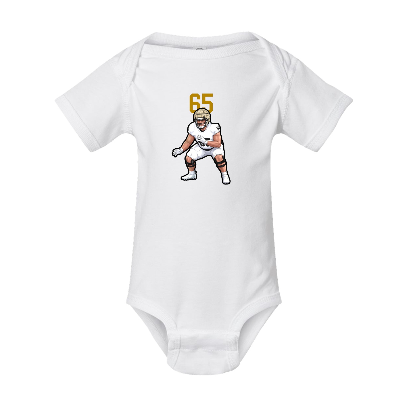 Baby Onesie — Number Top in White