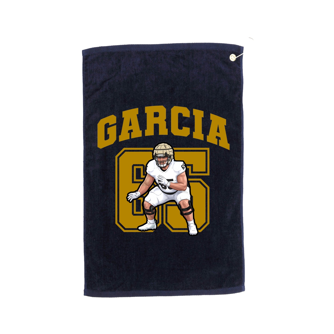Golf Towel — Number in Navy