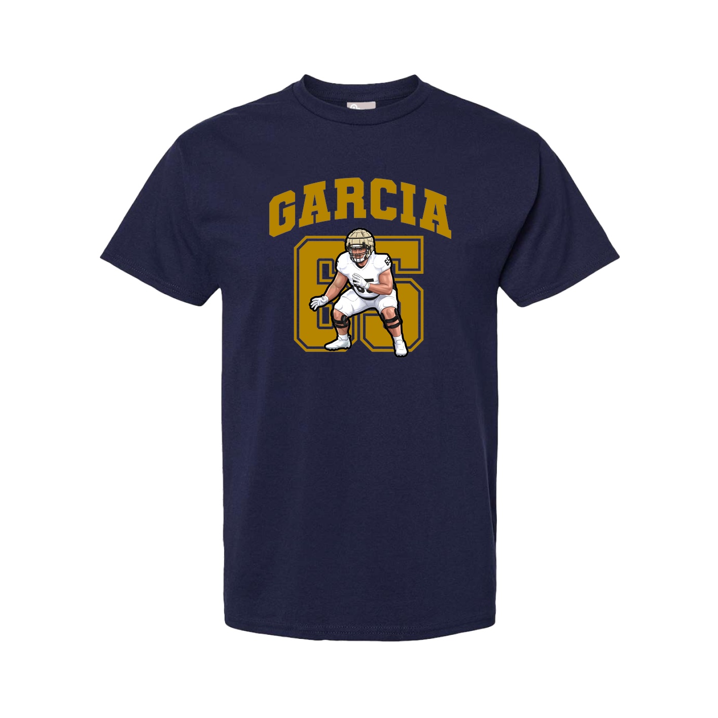 Youth Tee — Number in Navy