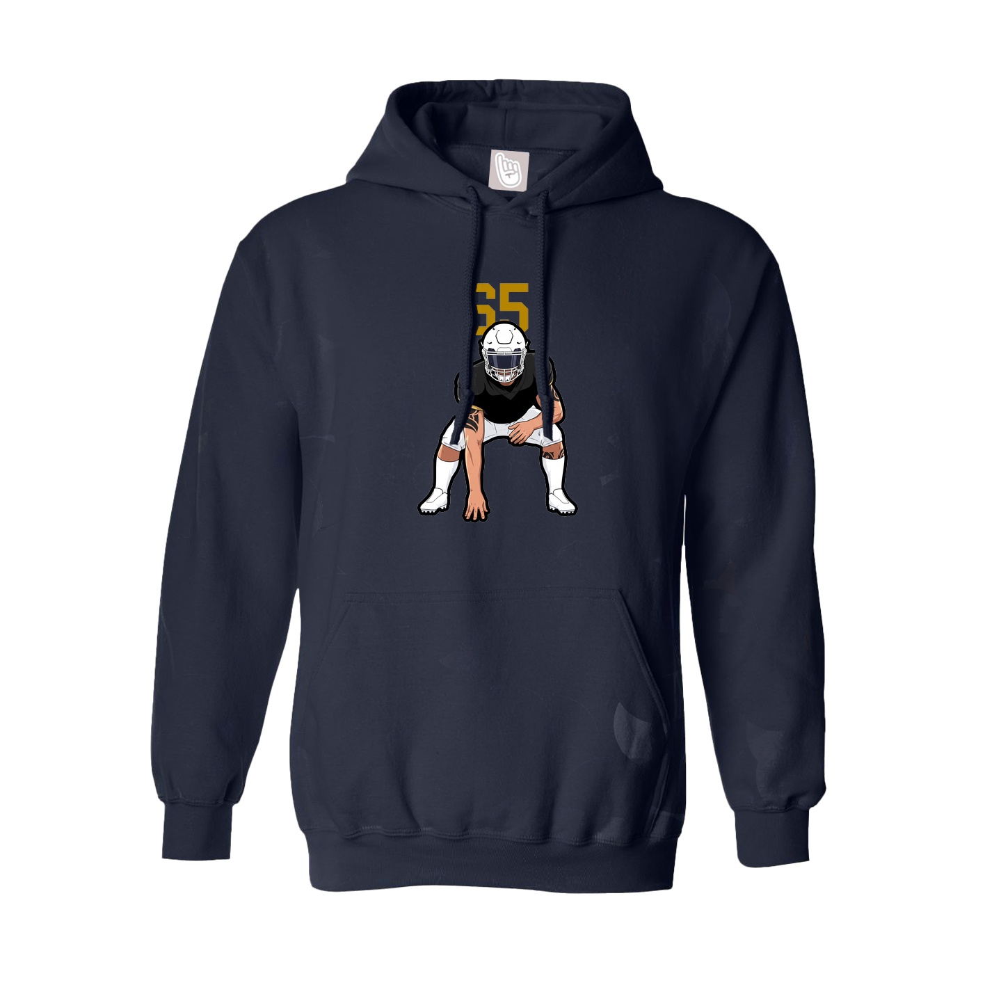 Hoodie — Number Top in Navy
