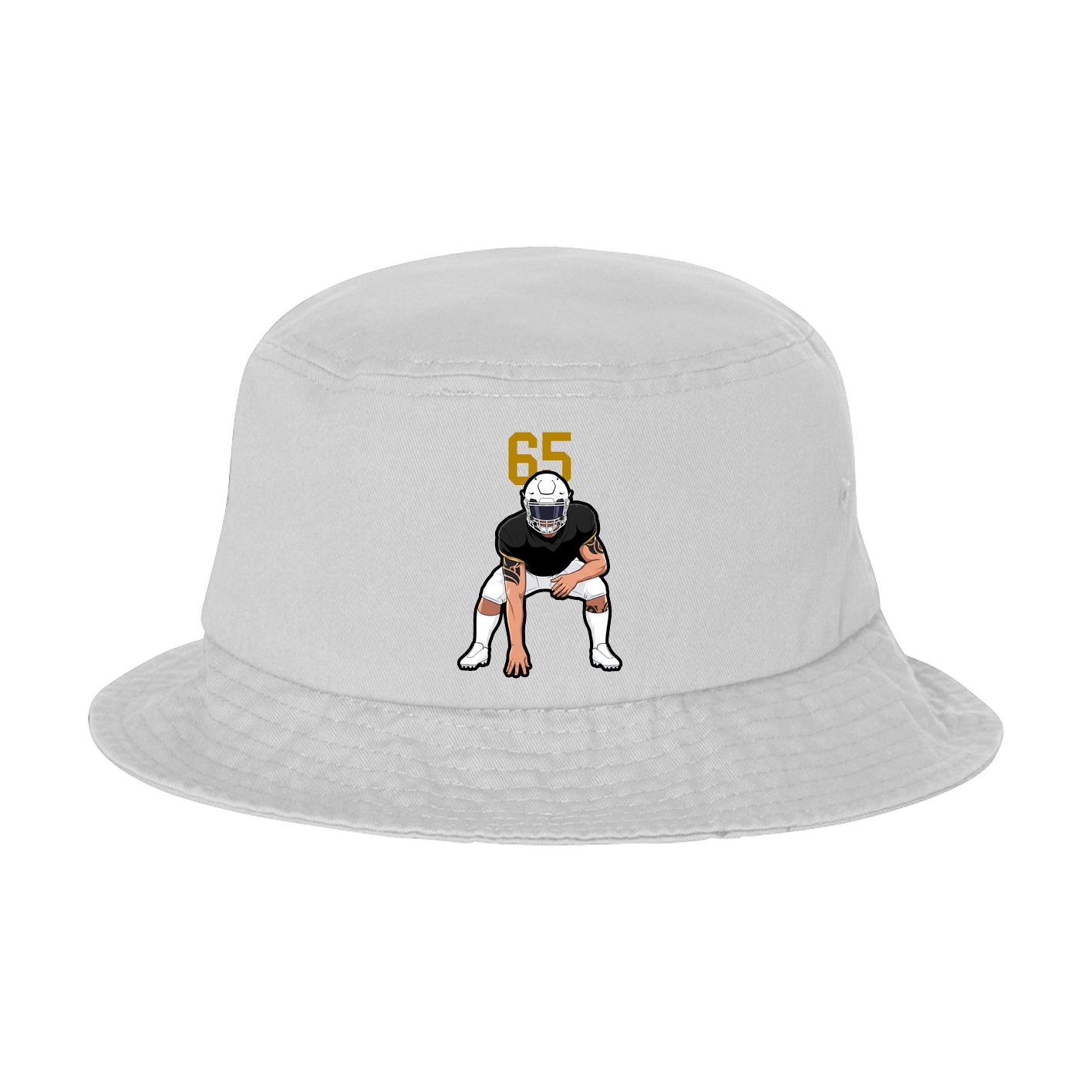 Bucket Cap — Number Top in White