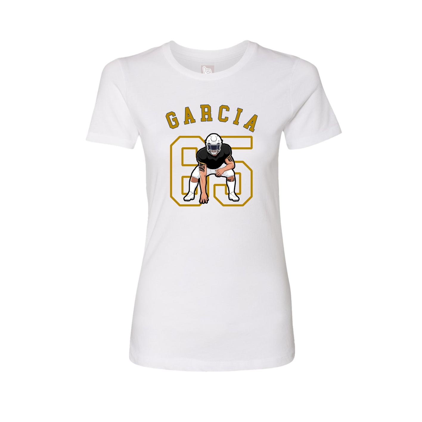 Fitted Women's Tee — Shirsey Arch in White