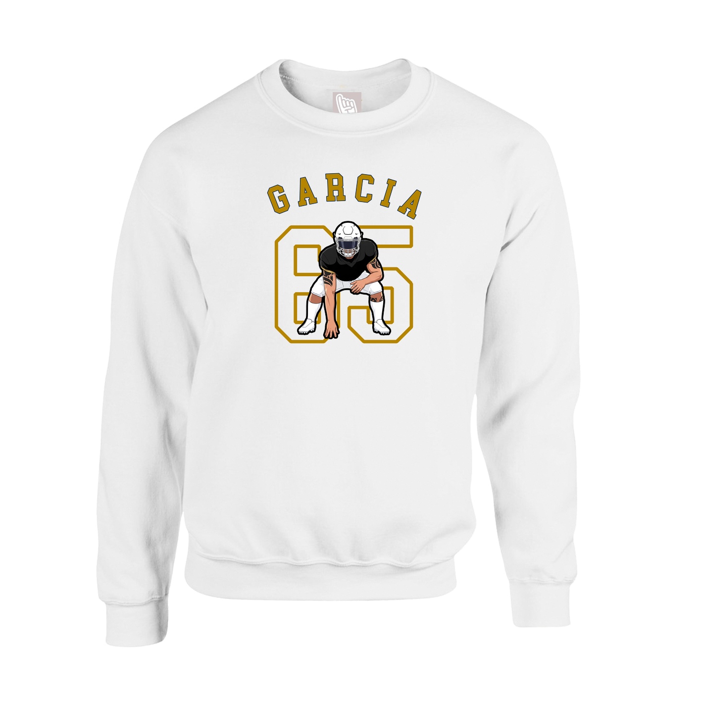 Fleece Crew — Shirsey Arch in White