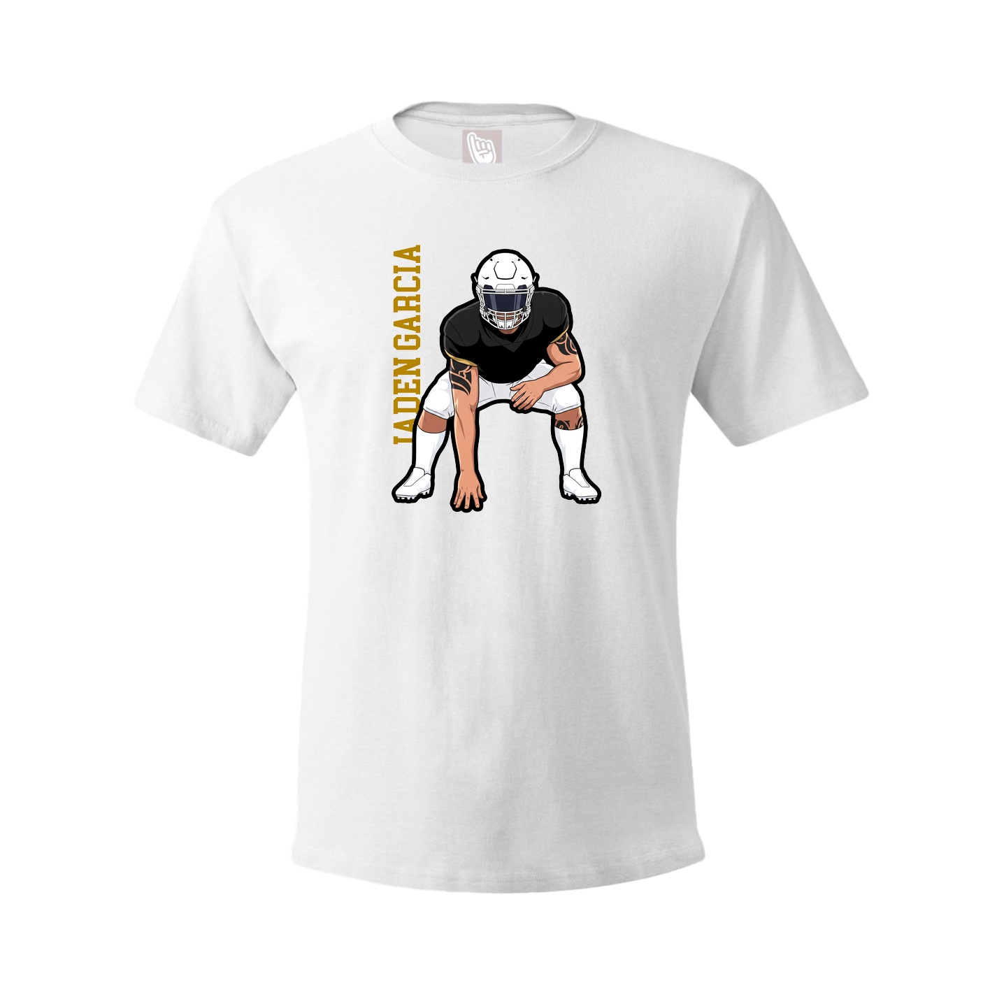 Tee — Name Vertical in White