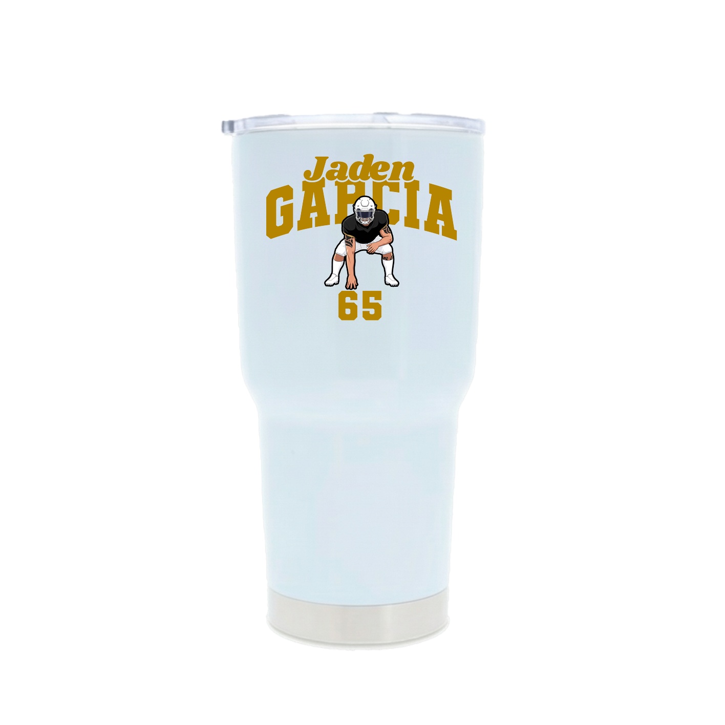 30oz Stainless Steel Tumbler — Signature Arch in White
