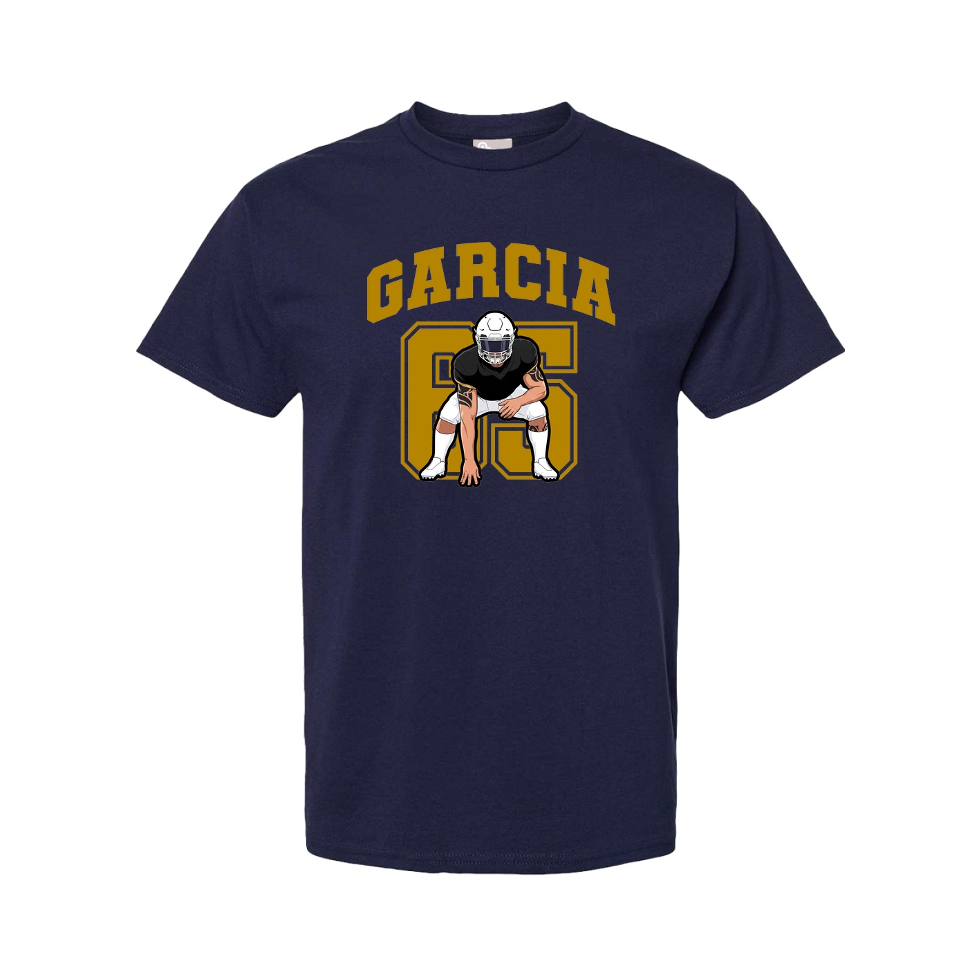 Youth Tee — Number in Navy