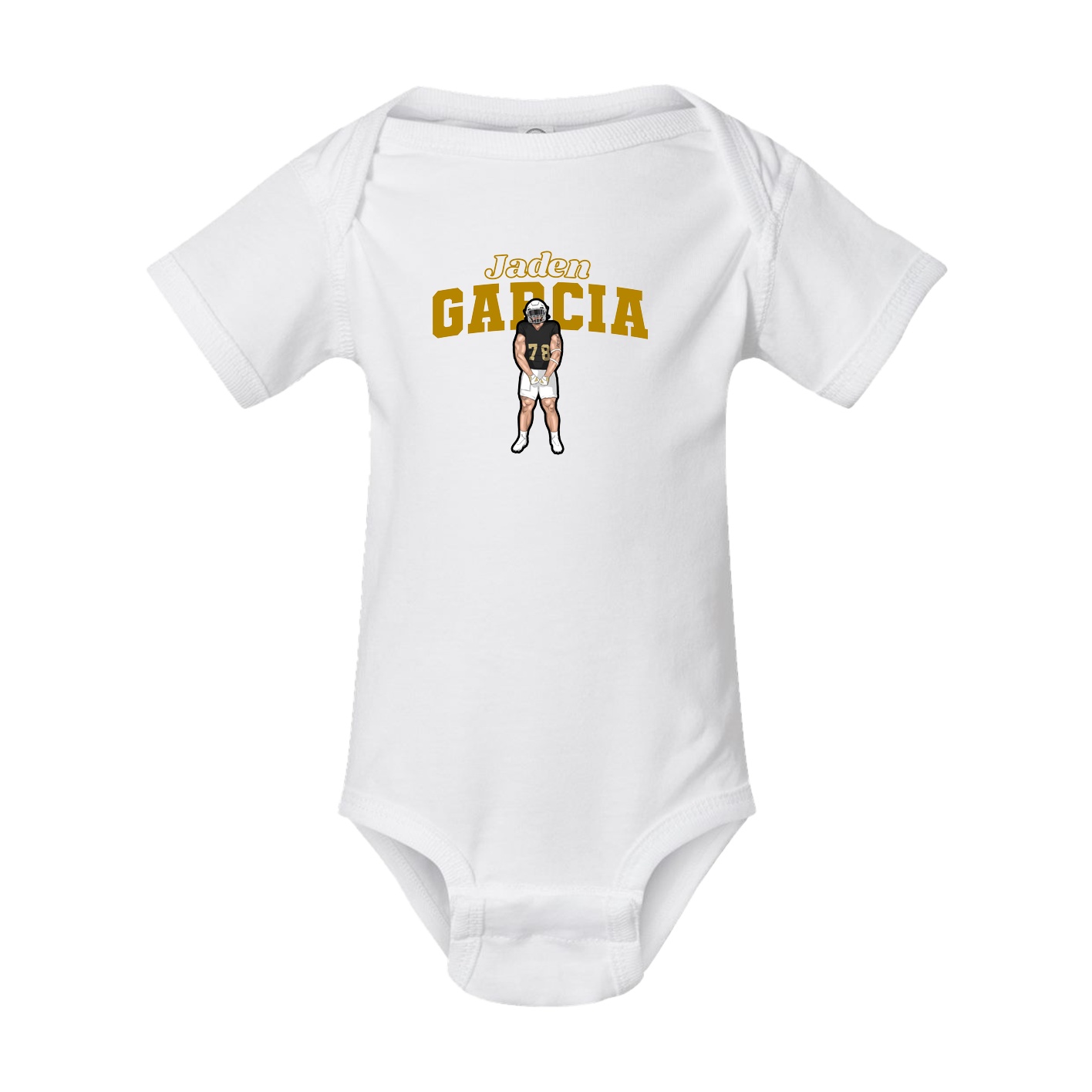 Baby Onesie — Name Arch in White