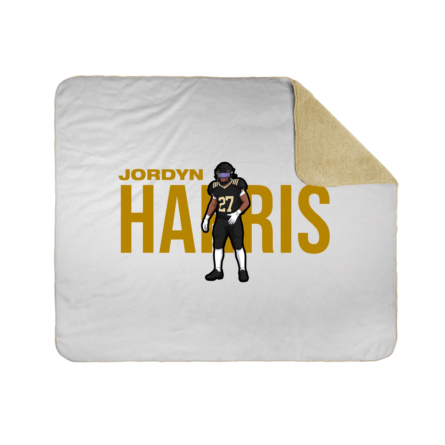 Throw Blanket — Player Name in White