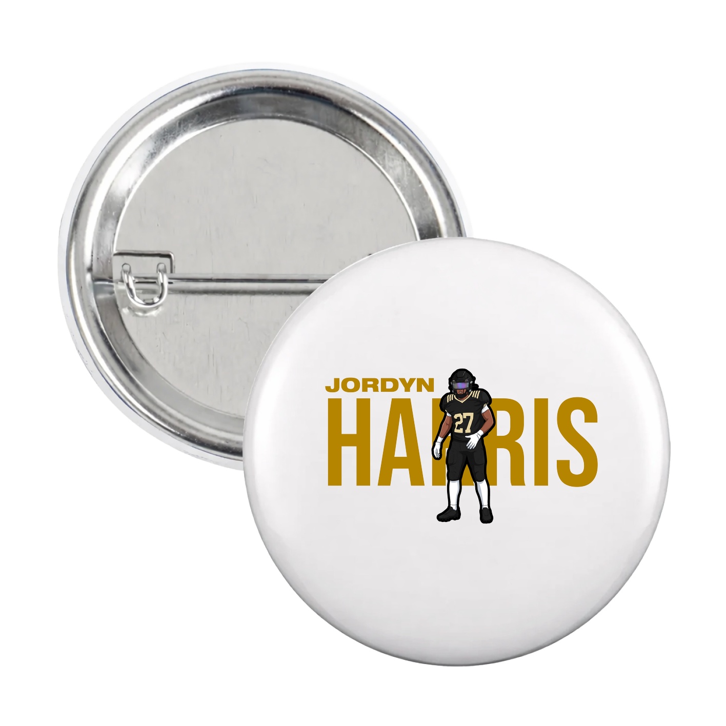 Game Day Button — Player Name in White