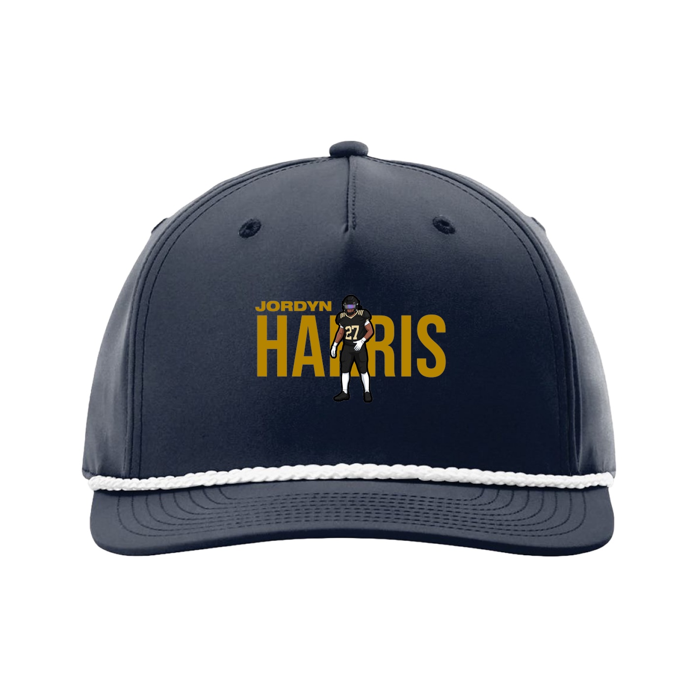 Five-Panel Classic Rope Cap — Player Name in Navy