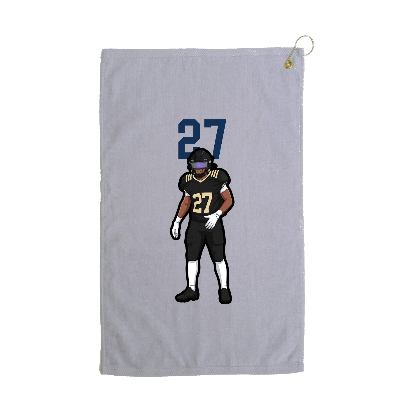 Golf Towel — Number Top in Grey