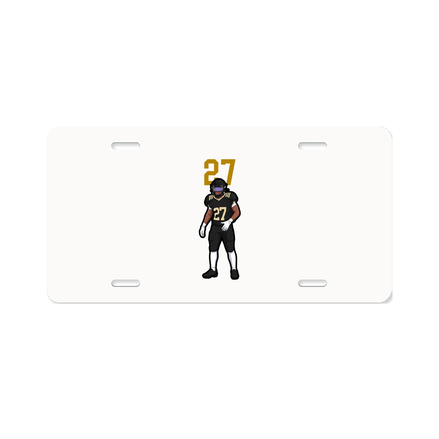 License Plate — Number Top in Classic