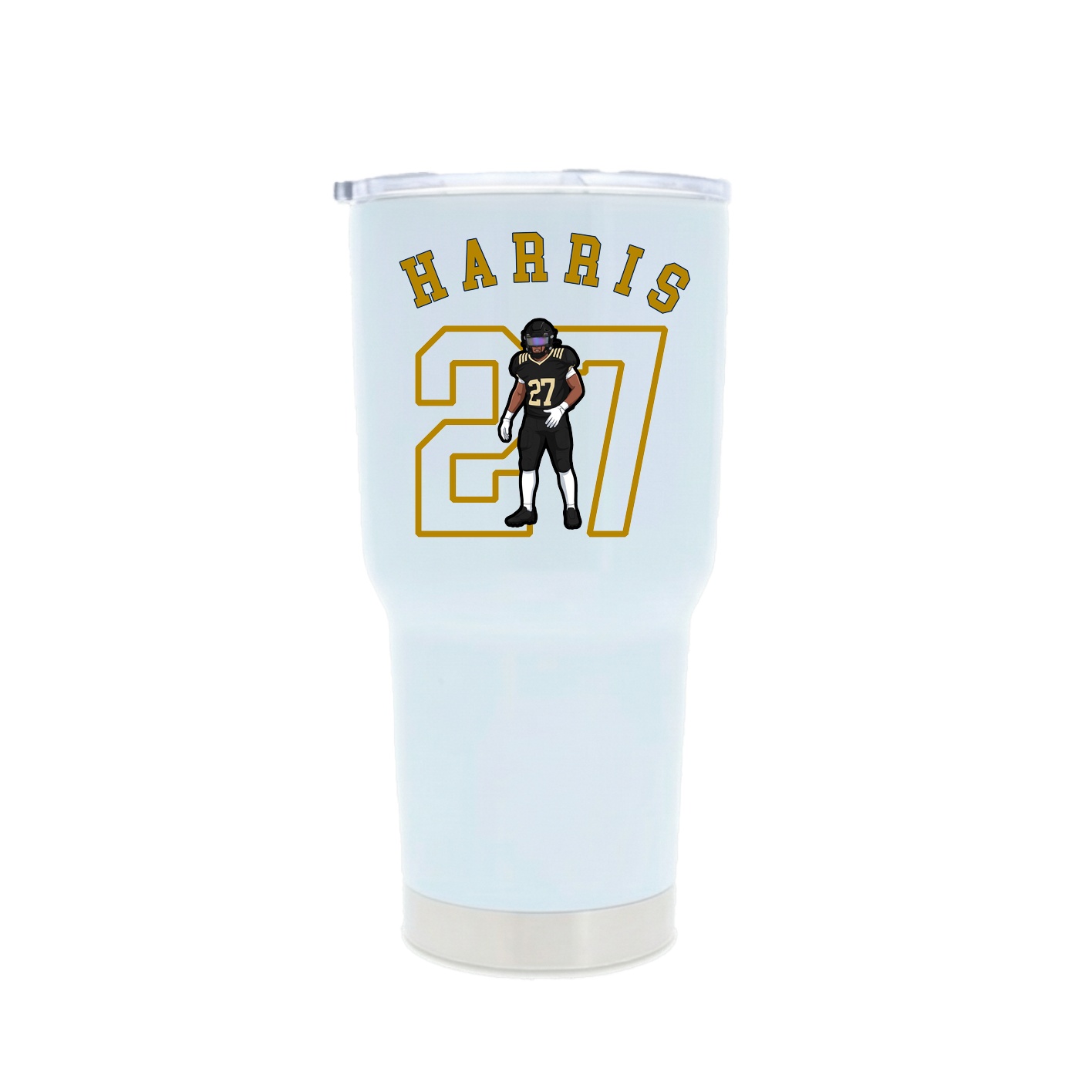 30oz Stainless Steel Tumbler — Shirsey Arch in White