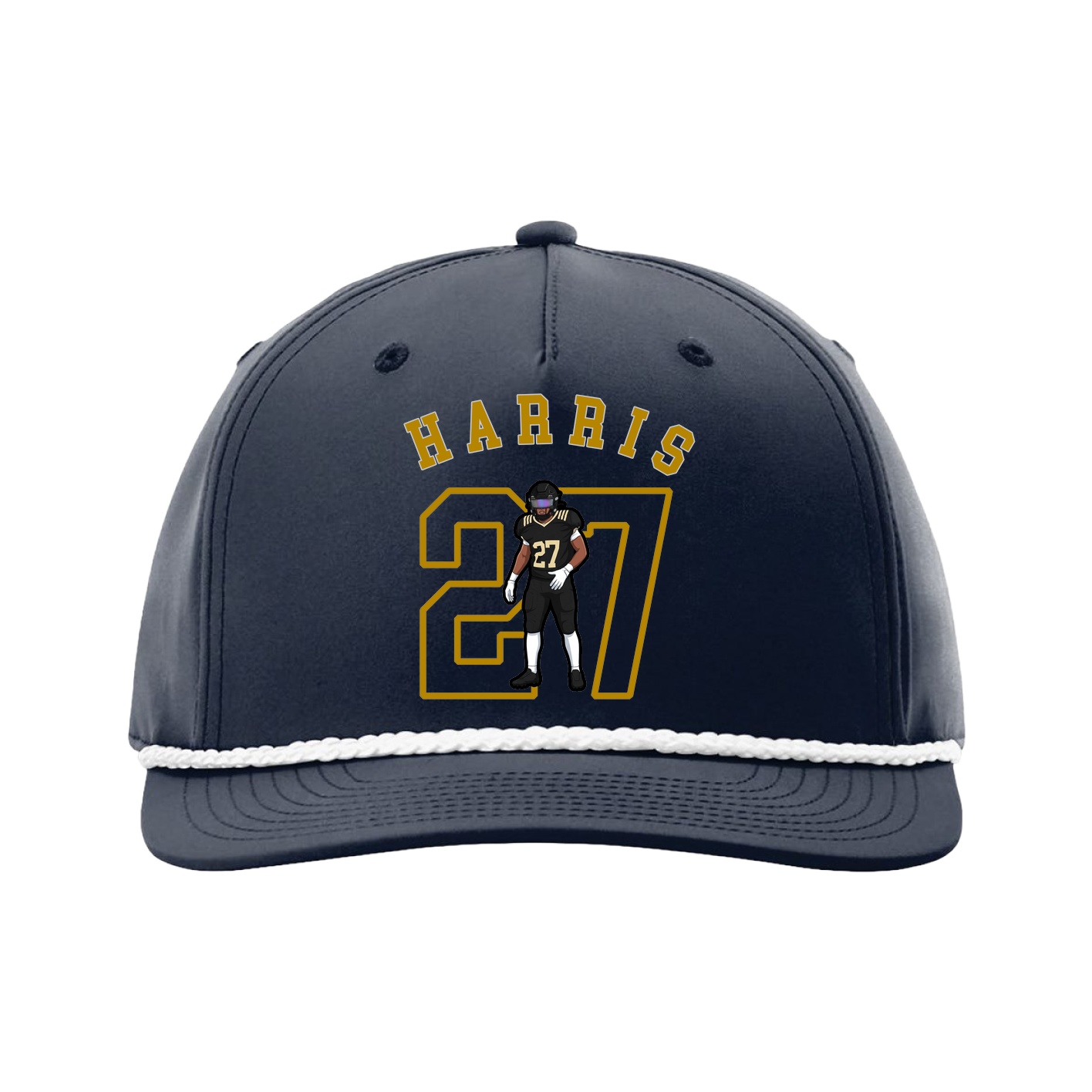 Five-Panel Classic Rope Cap — Shirsey Arch in Navy
