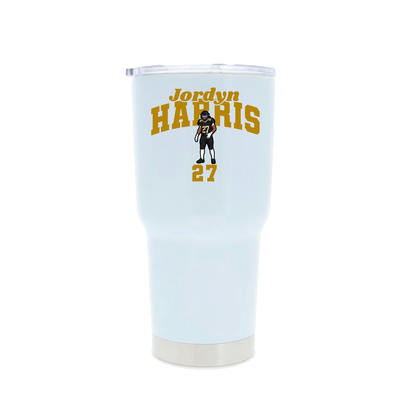 30oz Stainless Steel Tumbler — Signature Arch in White