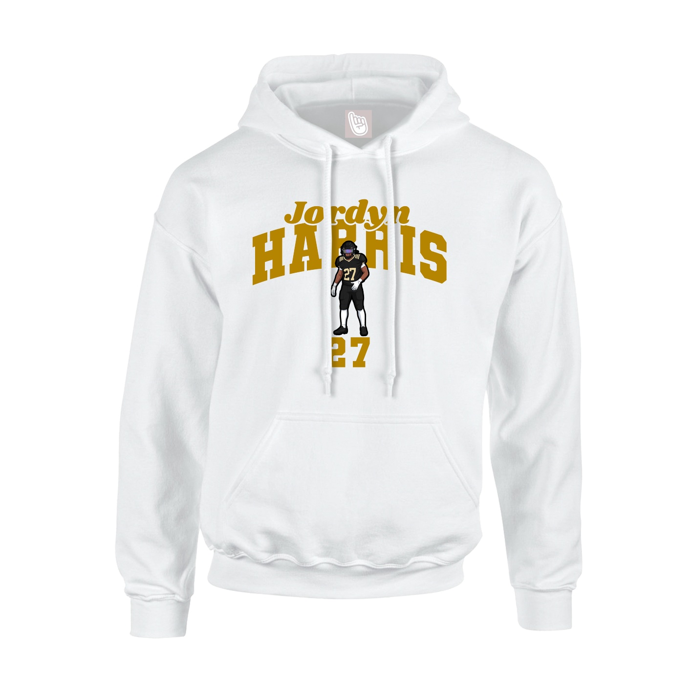 Hoodie — Signature Arch in White