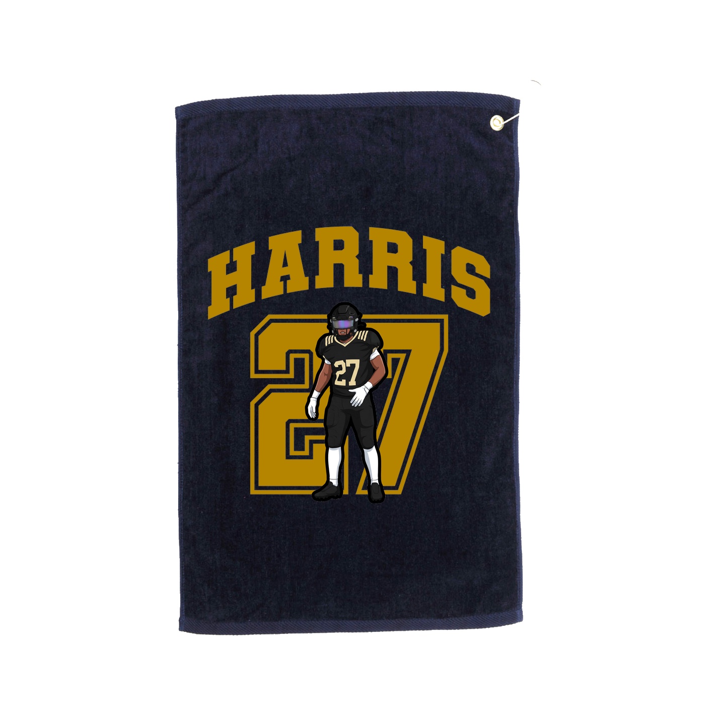 Golf Towel — Number in Navy