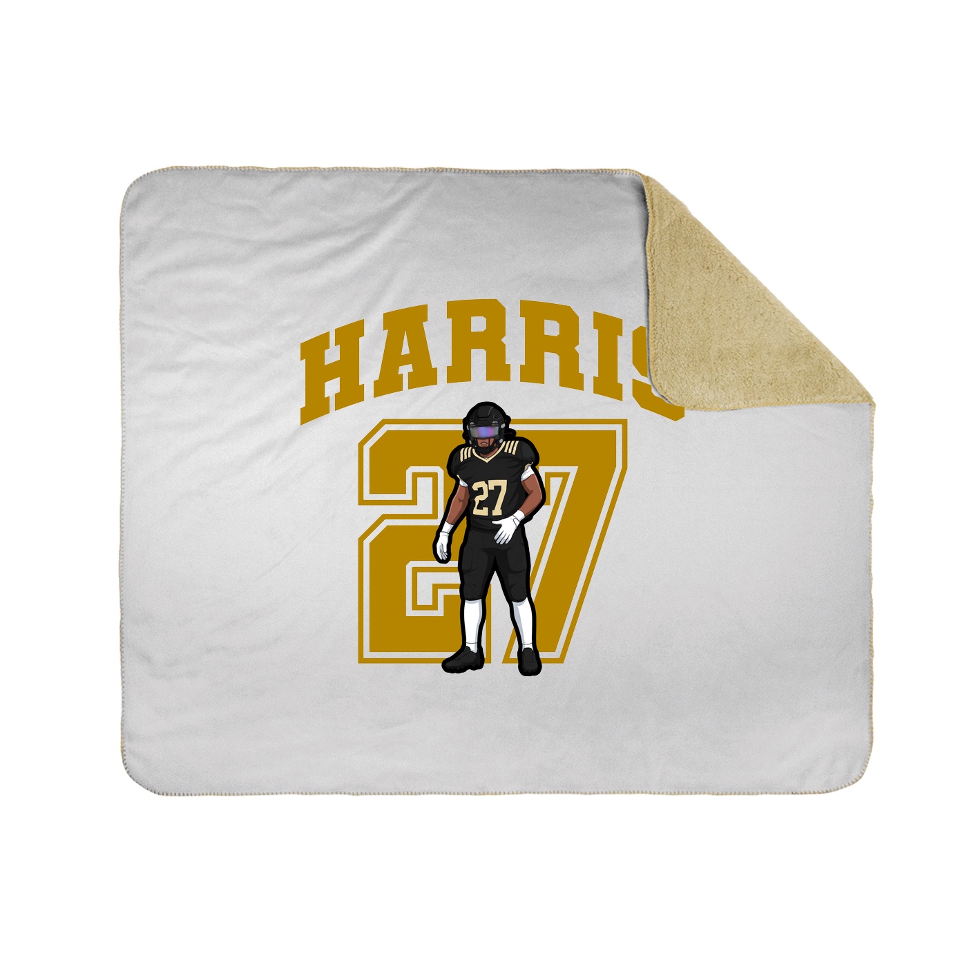 Throw Blanket — Number in White