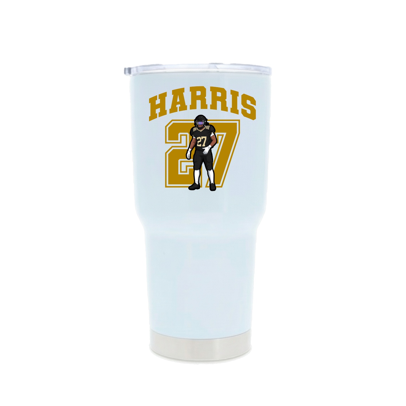 30oz Stainless Steel Tumbler — Number in White