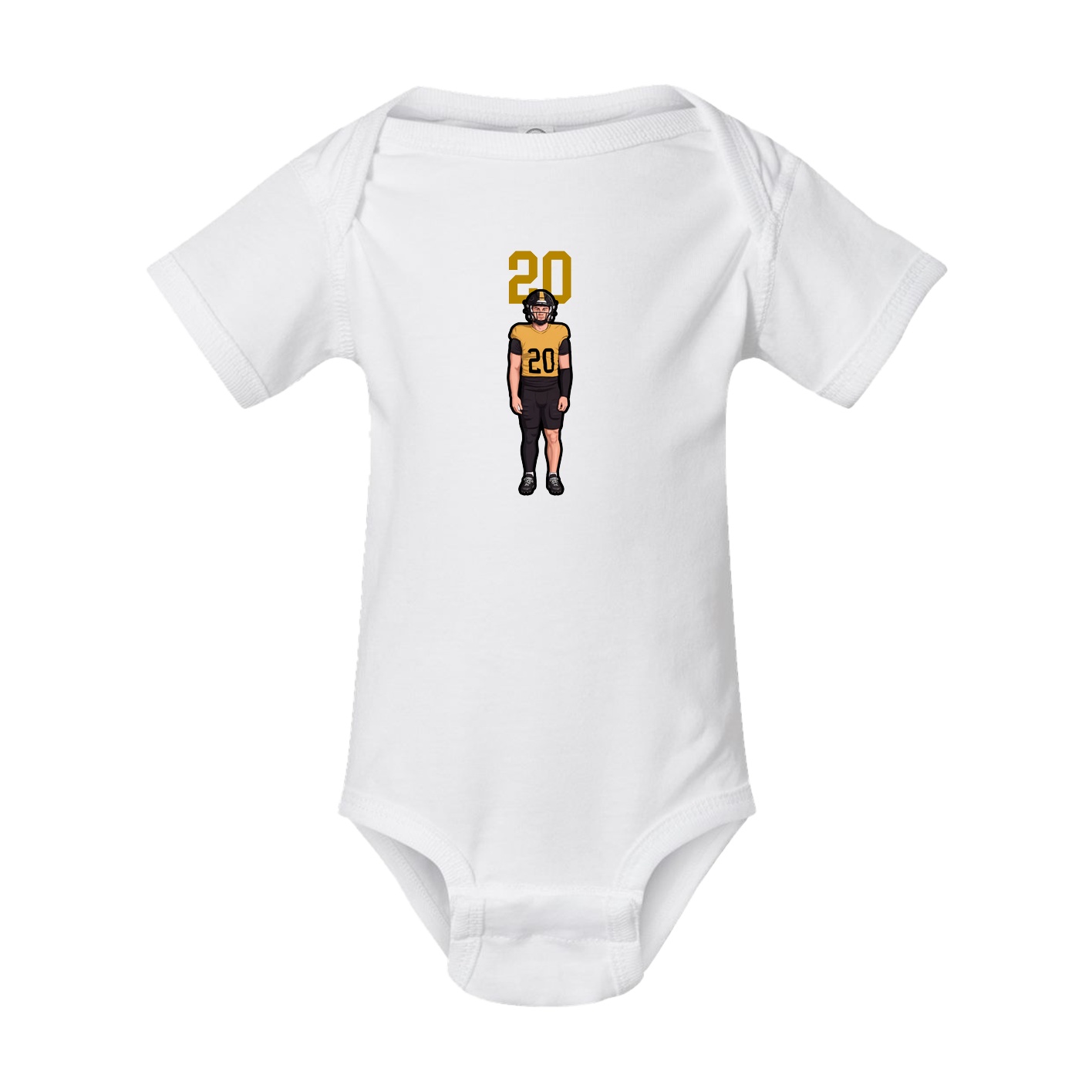 Baby Onesie — Number Top in White