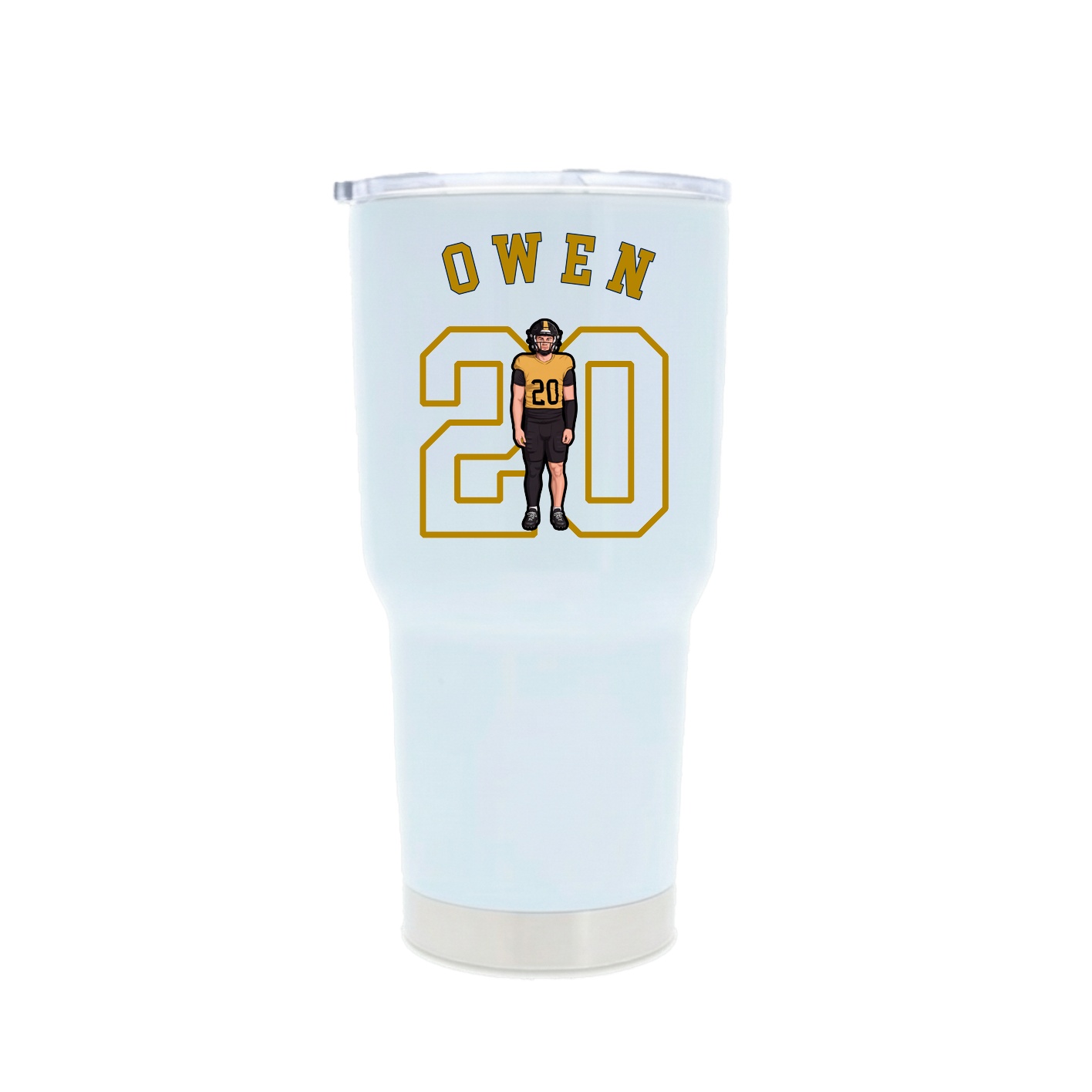 30oz Stainless Steel Tumbler — Shirsey Arch in White