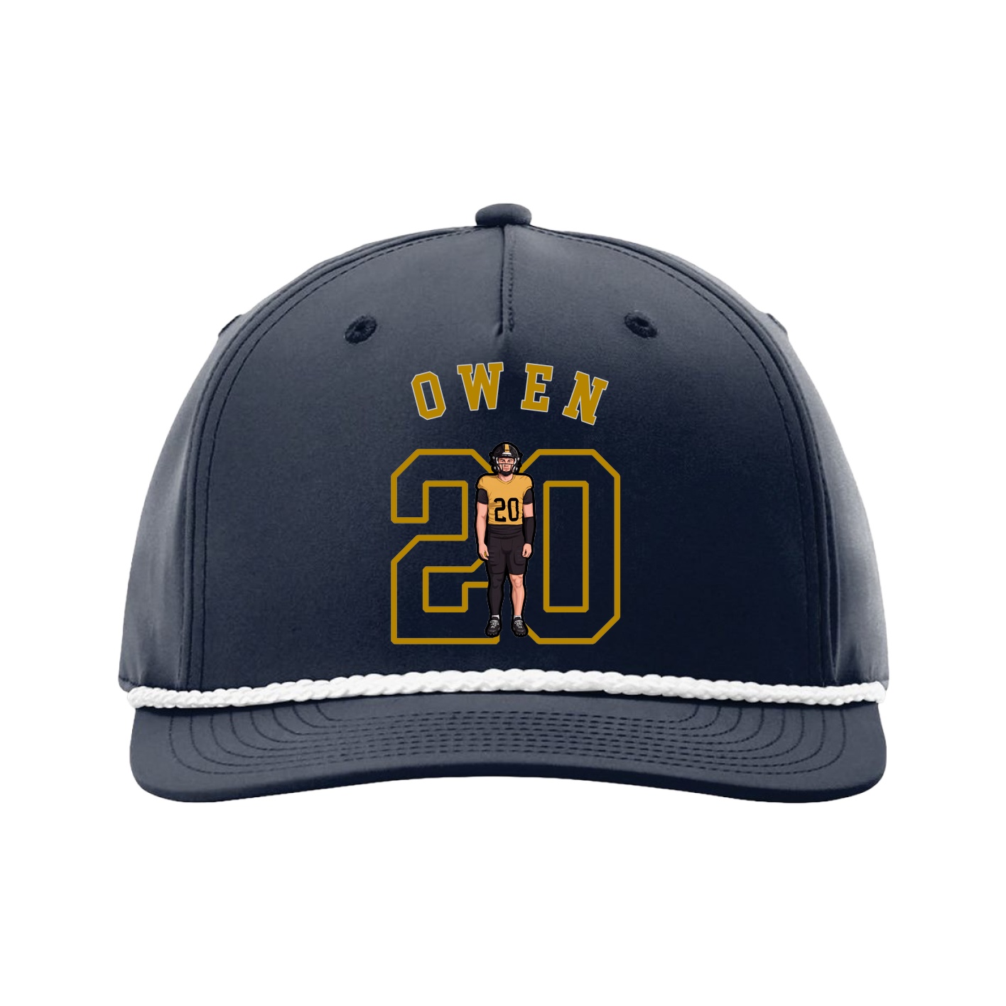 Five-Panel Classic Rope Cap — Shirsey Arch in Navy