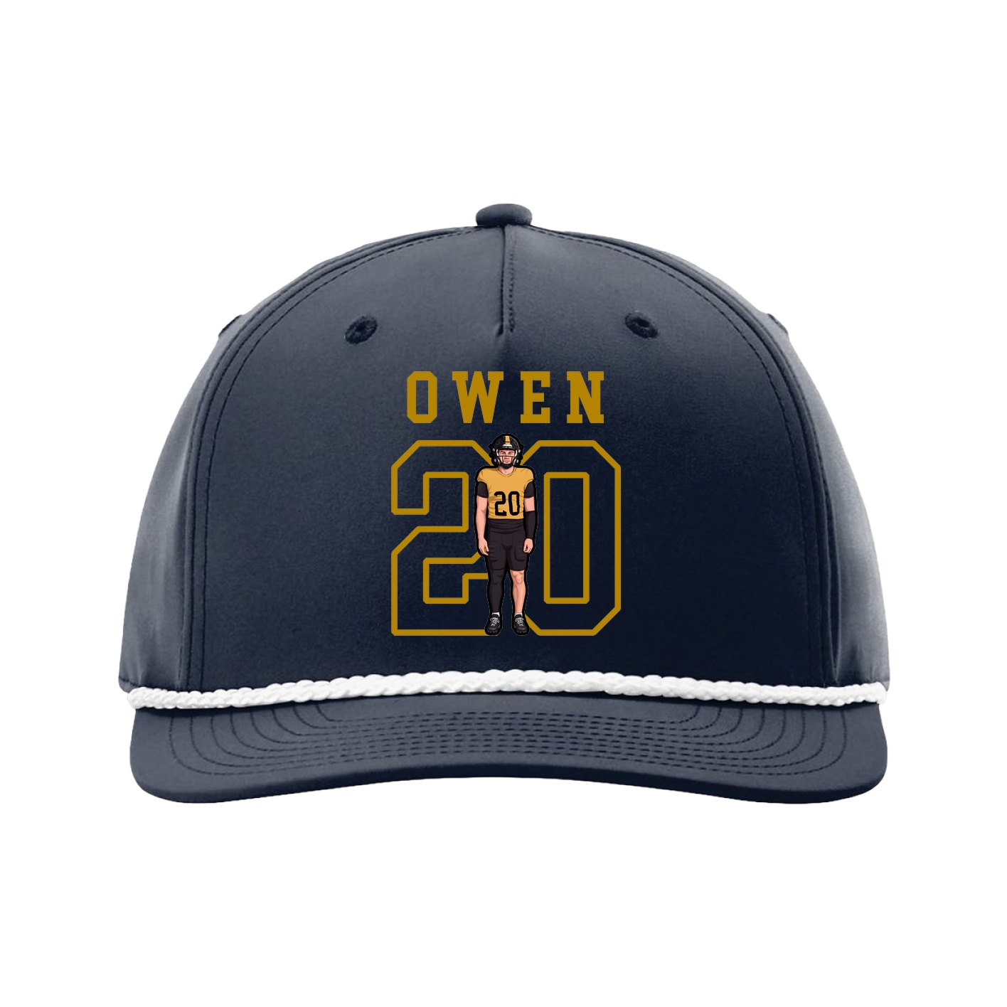 Five-Panel Classic Rope Cap — Shirsey in Navy
