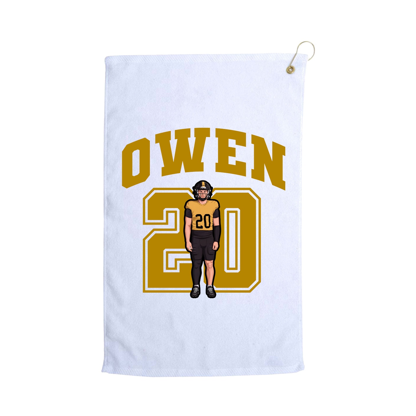 Golf Towel — Number in White