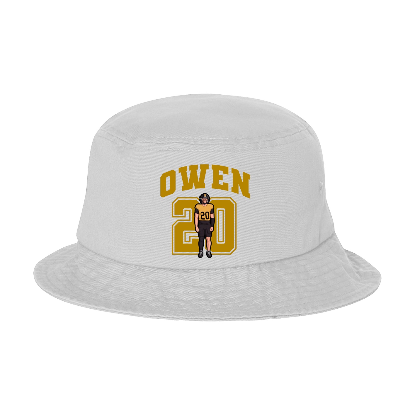 Bucket Cap — Number in White