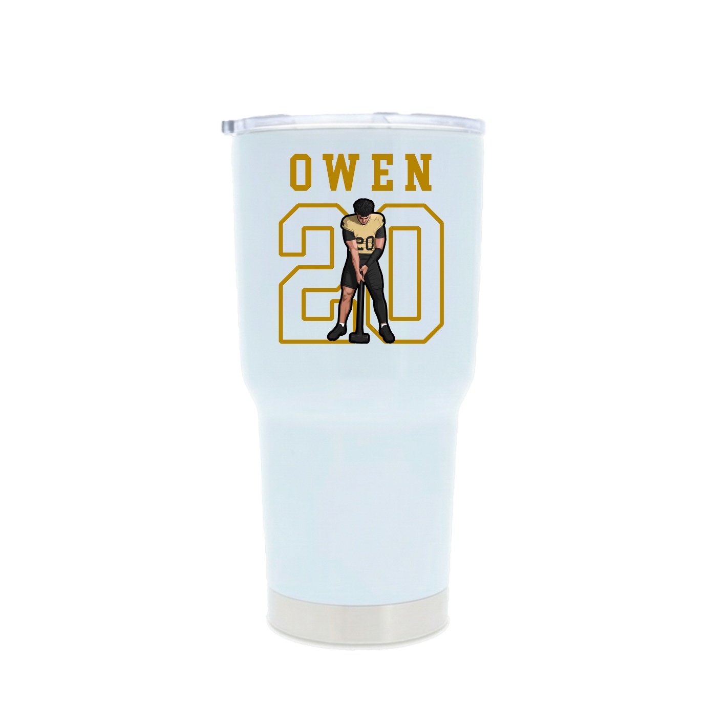 30oz Stainless Steel Tumbler — Shirsey in White